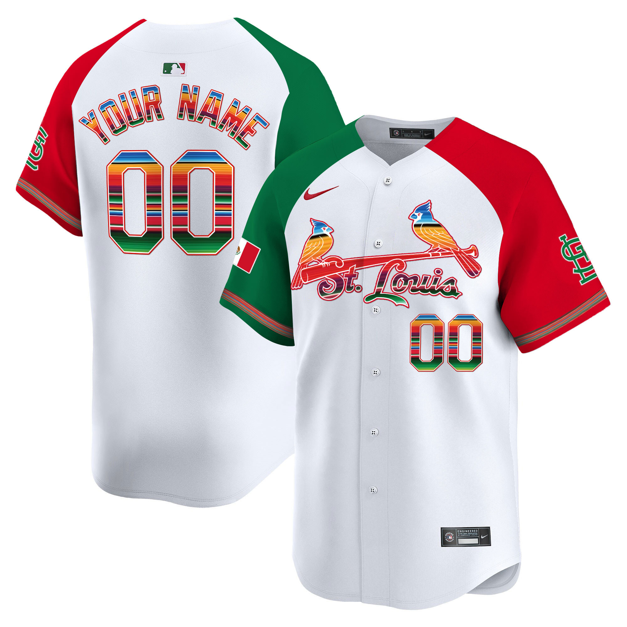 St. Louis Cardinals Mexico Vapor Premier Limited Custom Jersey - All Stitched