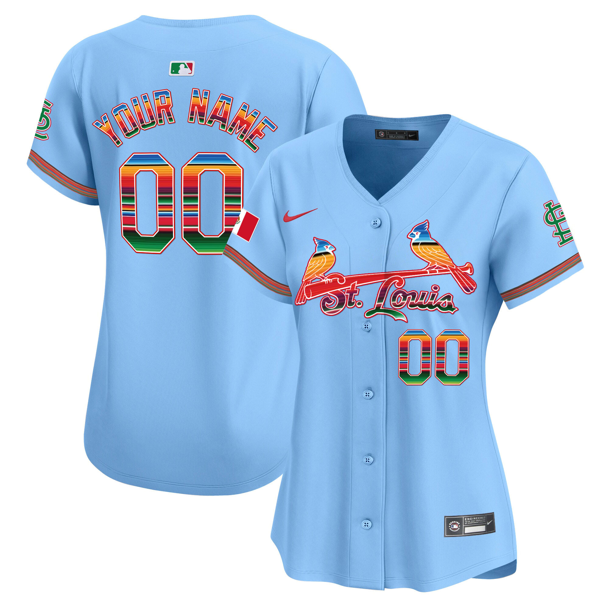 St. Louis Cardinals Mexico Vapor Premier Limited Custom Jersey - All Stitched