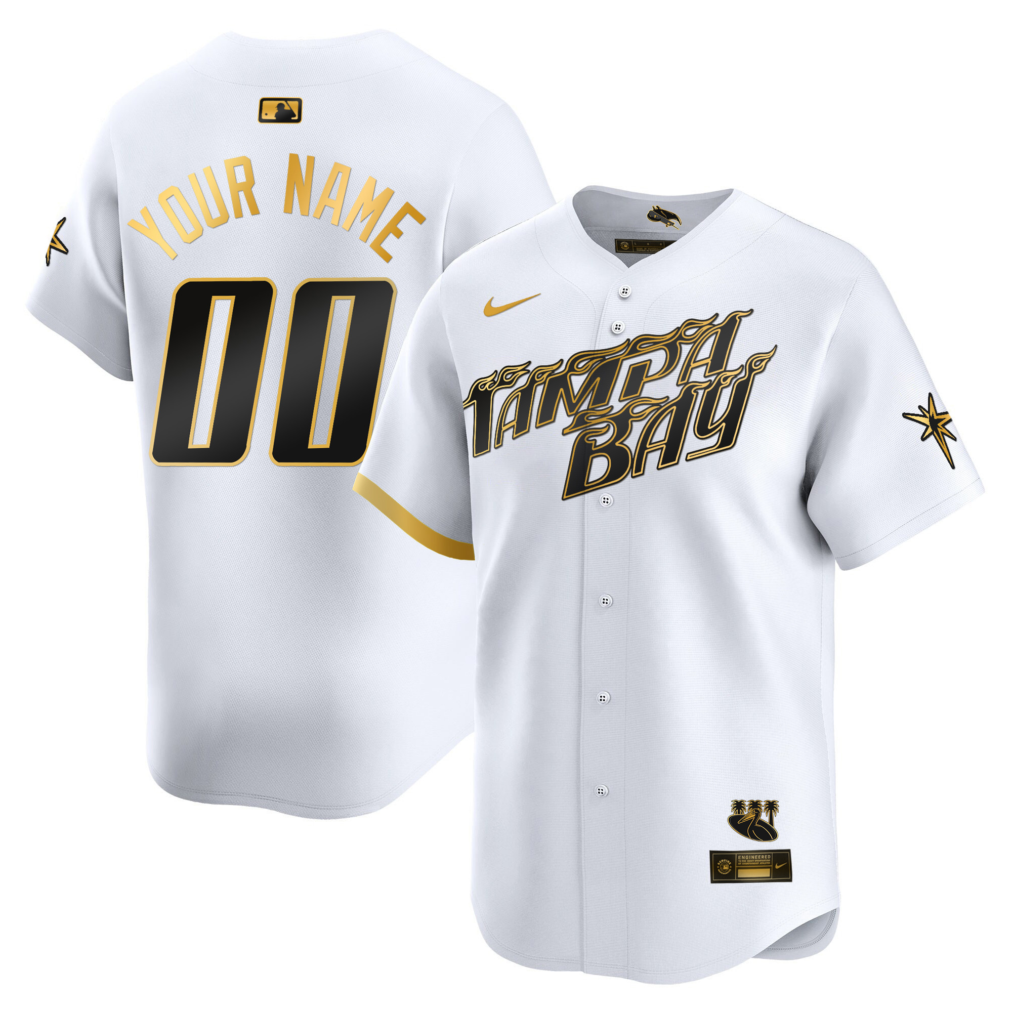Tampa Bay Rays 2024 City Connect Vapor Premier Limited Custom Jersey - Charcoal - All Stitched