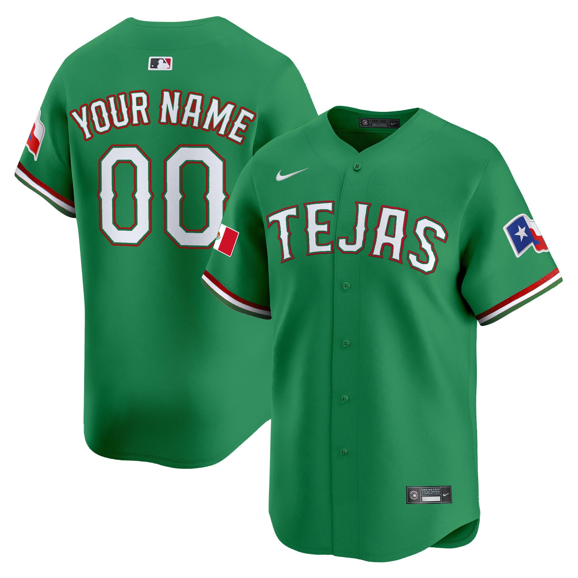 Texas Rangers Mexico Vapor Premier Limited Custom Jersey - All Stitched