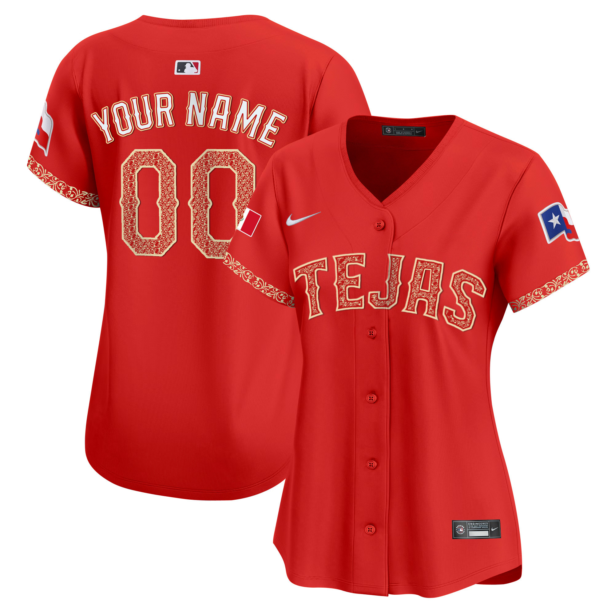 Texas Rangers Mexico Vapor Premier Limited Custom Jersey - All Stitched