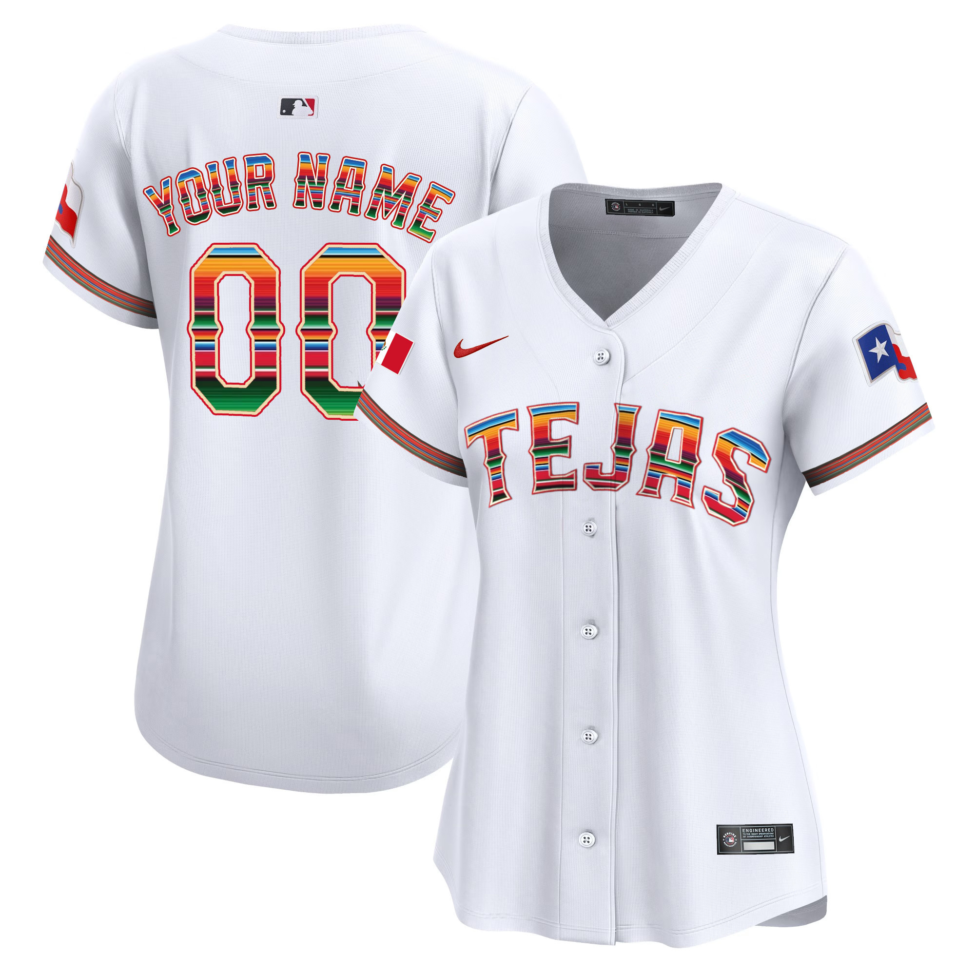 Texas Rangers Mexico Vapor Premier Limited Custom Jersey - All Stitched