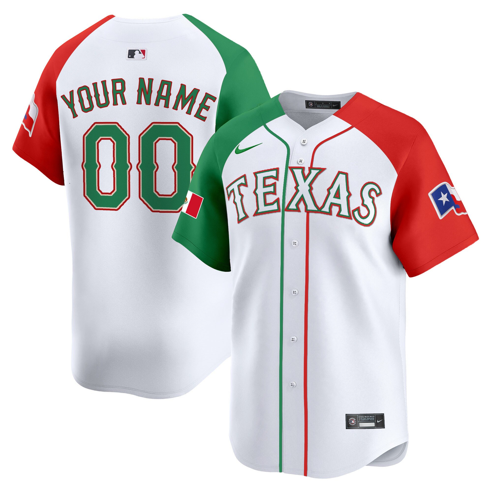 Texas Rangers Mexico Vapor Premier Limited Custom Jersey - All Stitched
