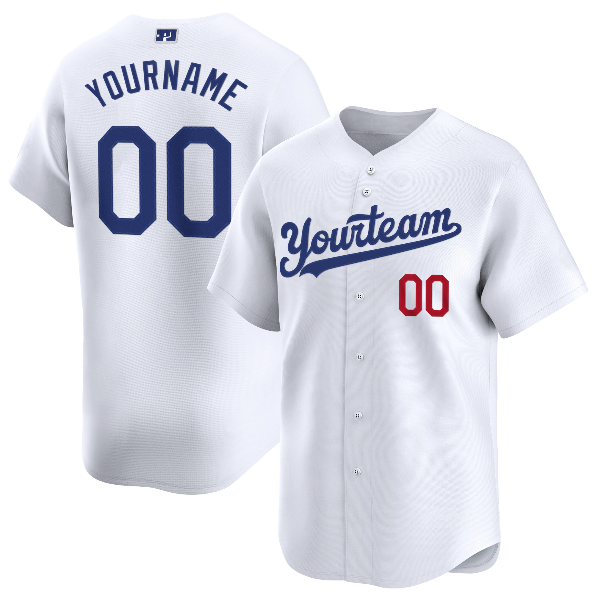 White Royal Custom Baseball Jersey