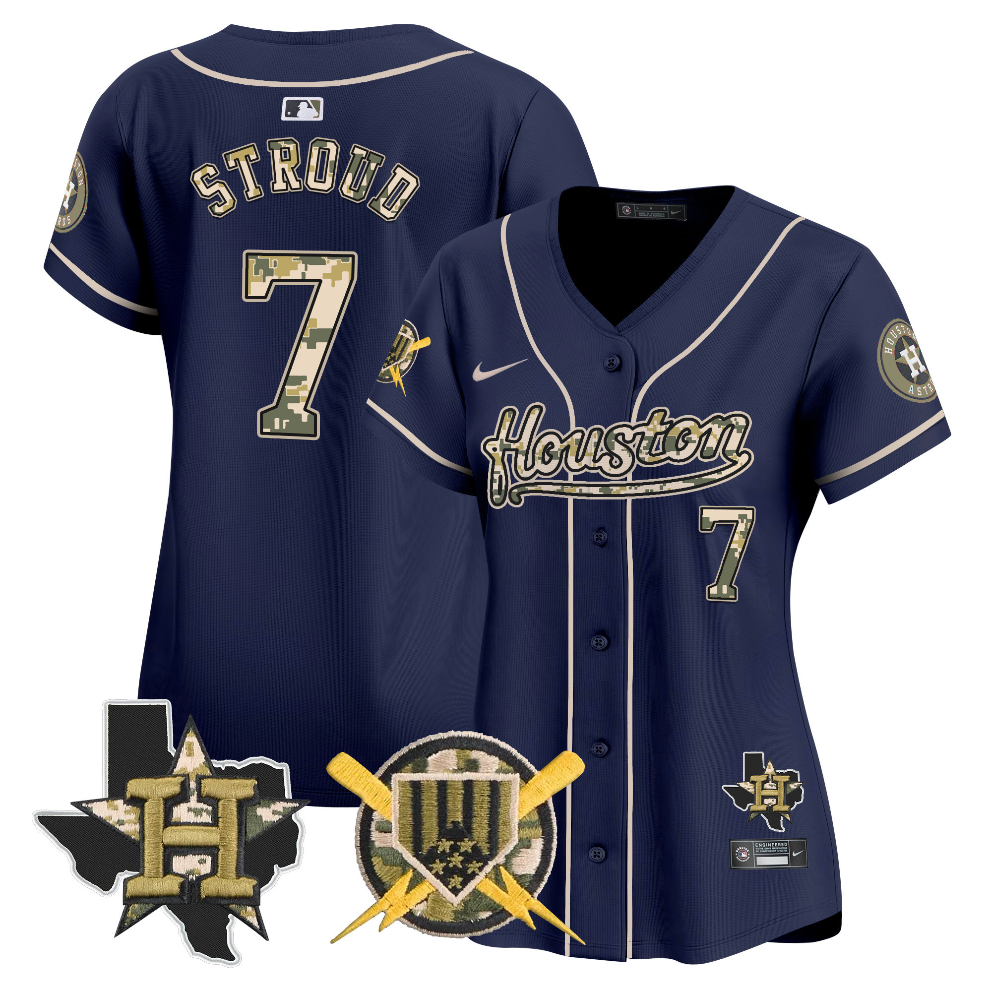 Women's Astros Armed Forces Day Vapor Premier Limited Jersey - All Stitched