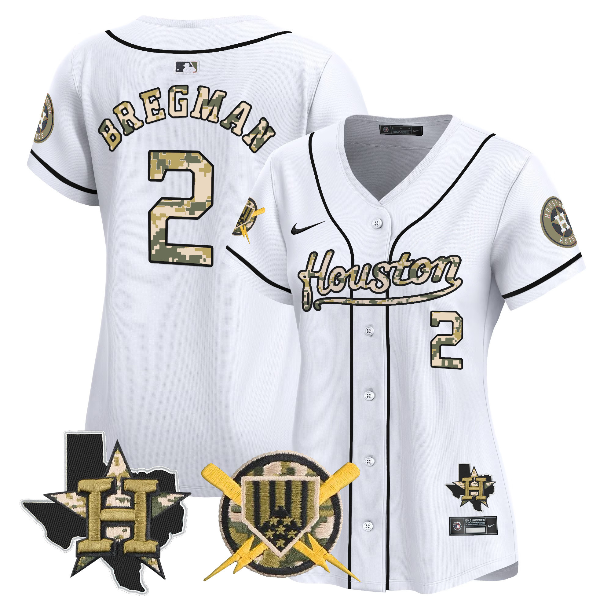 Women's Astros Armed Forces Day Vapor Premier Limited Jersey - All Stitched