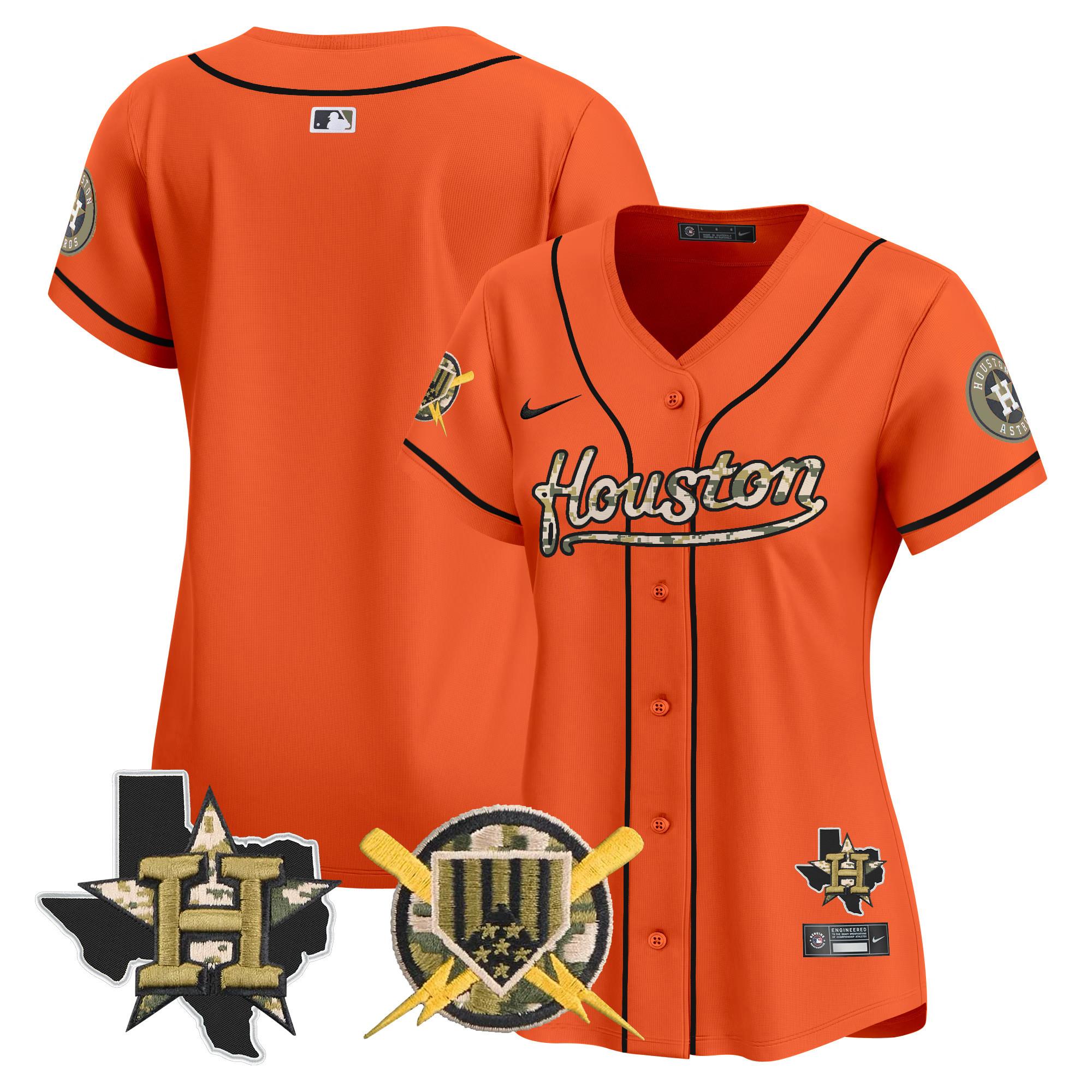 Women's Astros Armed Forces Day Vapor Premier Limited Jersey - All Stitched