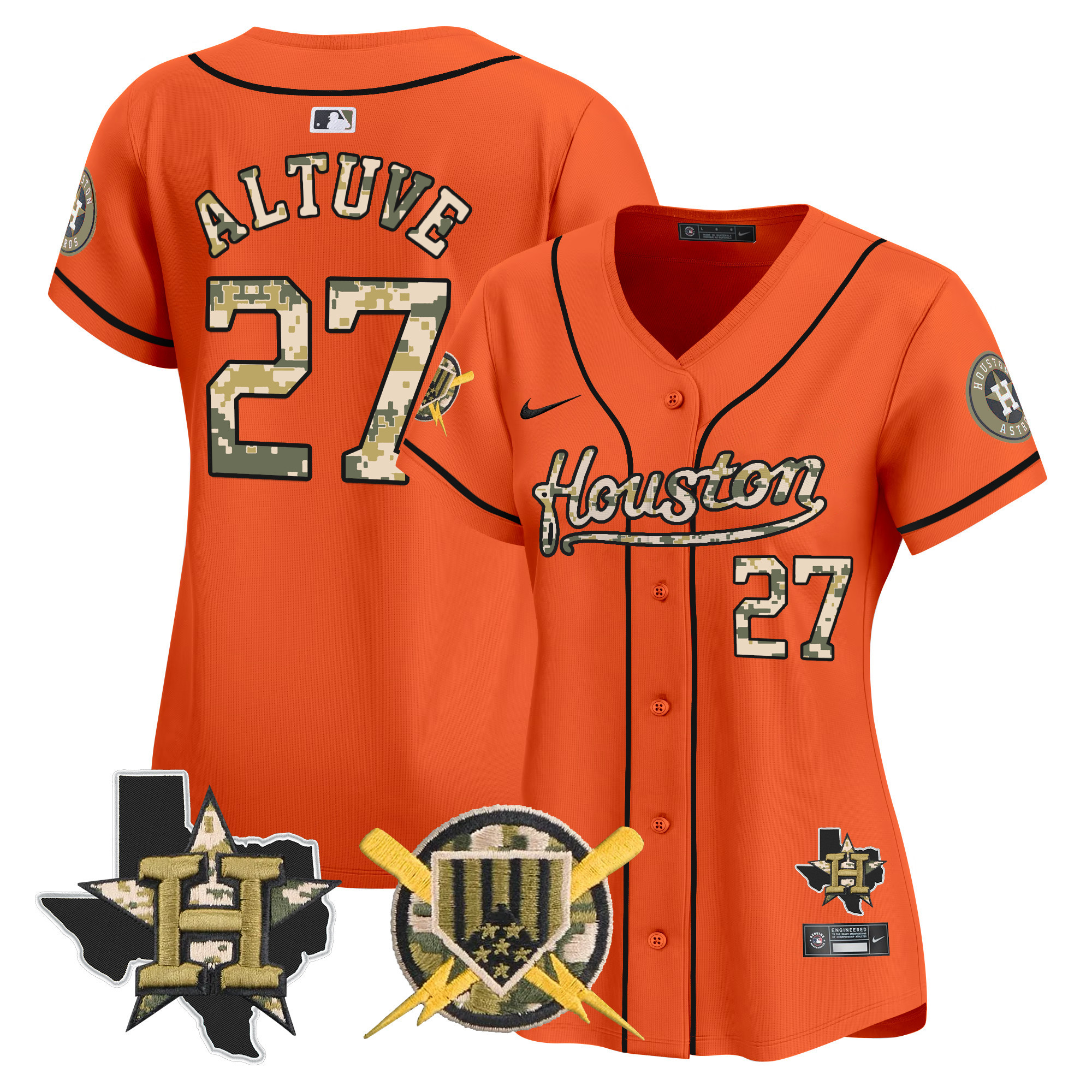 Women's Astros Armed Forces Day Vapor Premier Limited Jersey - All Stitched