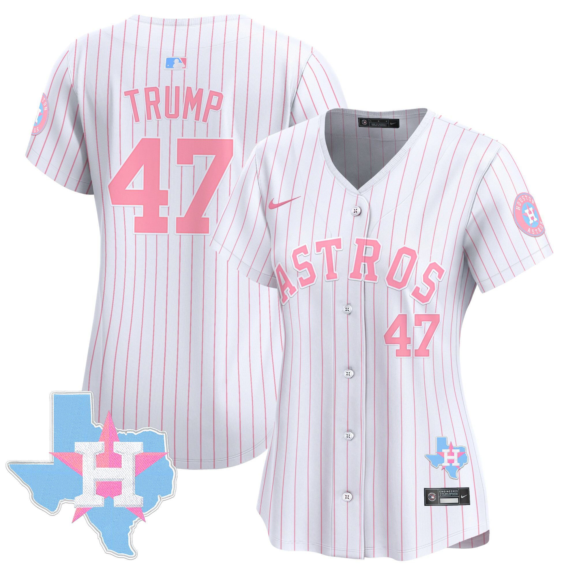 Women's Astros Bubblegum Pink Vapor Premier Limited Jersey - All Stitched