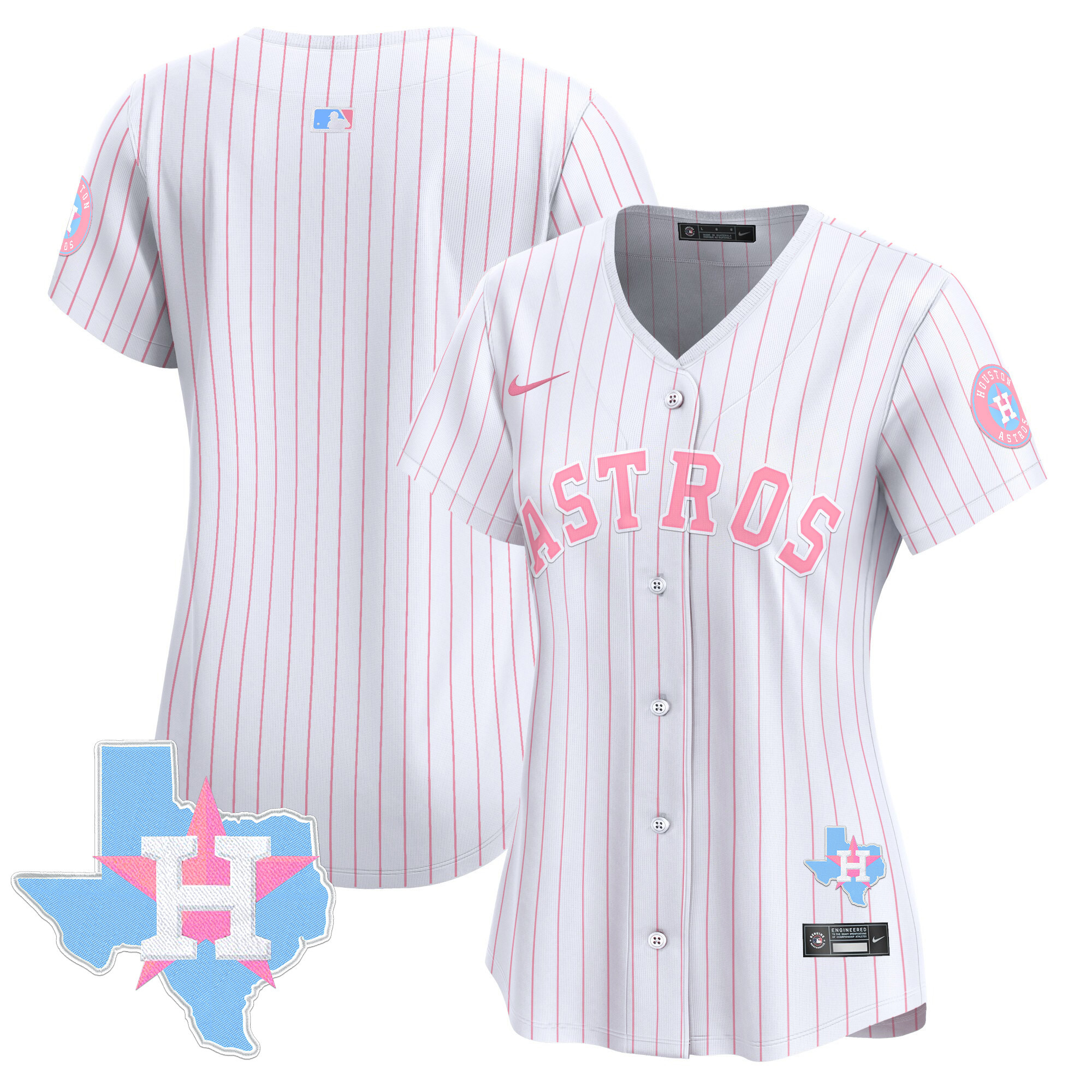 Women's Astros Bubblegum Pink Vapor Premier Limited Jersey - All Stitched