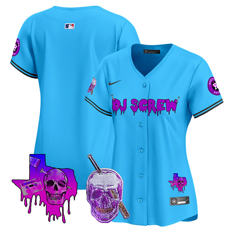 Women's Astros DJ Screw Vapor Premier Limited Jersey - All Stitched