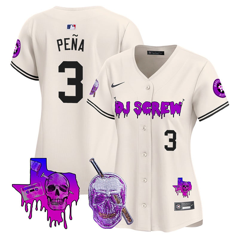 Women's Astros DJ Screw Vapor Premier Limited Jersey - All Stitched