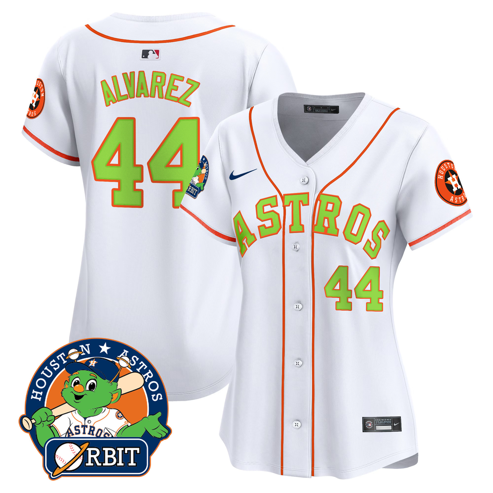 Women's Astros Orbit Patch Vapor Premier Limited Jersey V2 - All Stitched