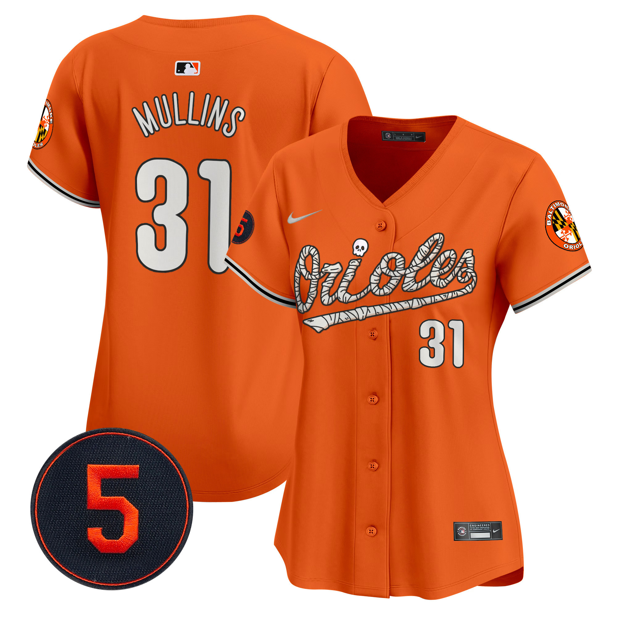 Women’s Baltimore Orioles Halloween Vapor Premier Limited Jersey - All Stitched