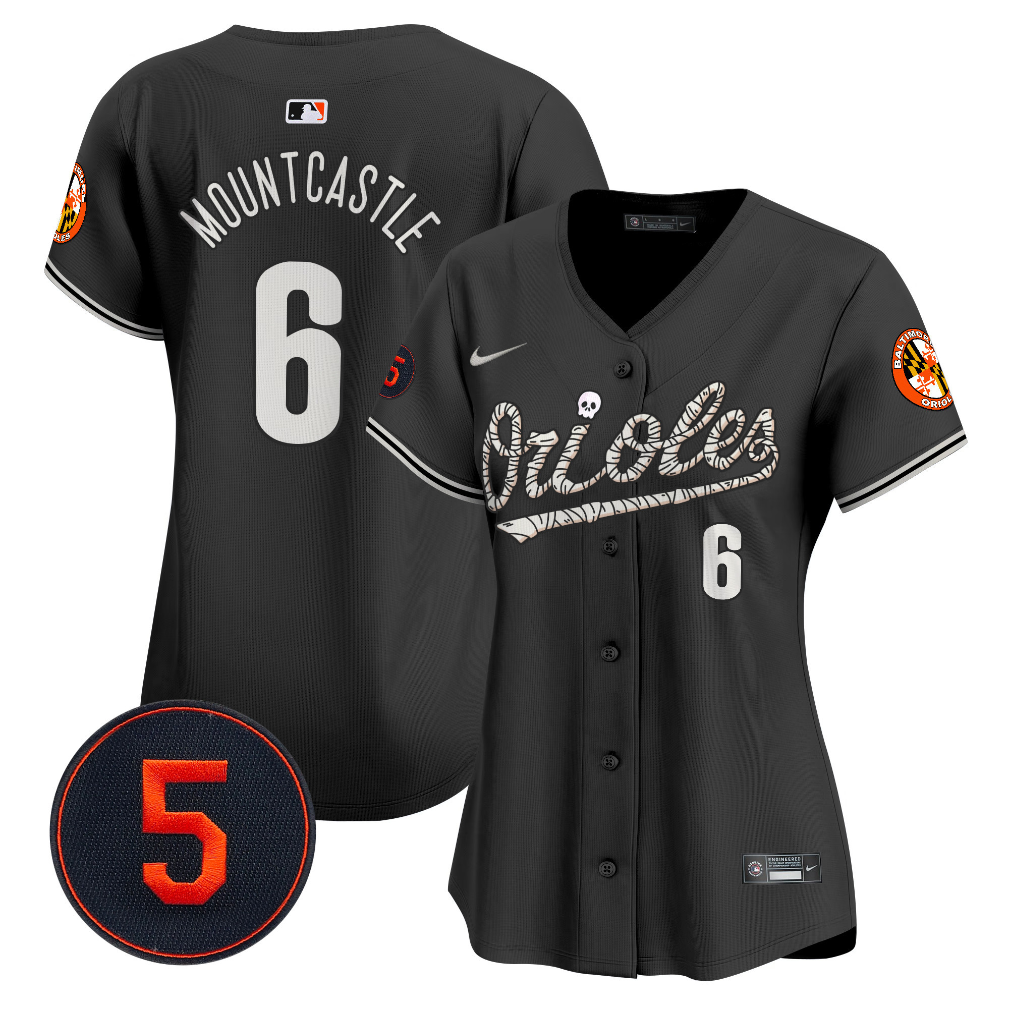 Women’s Baltimore Orioles Halloween Vapor Premier Limited Jersey - All Stitched