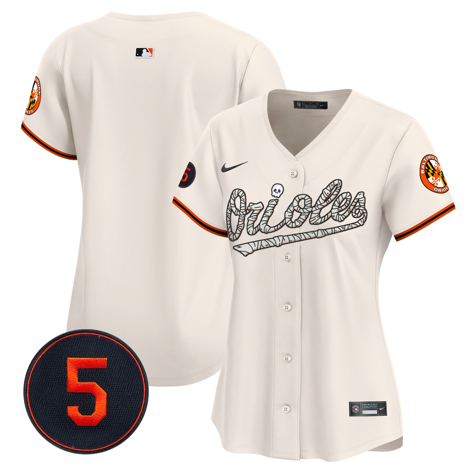Women’s Baltimore Orioles Halloween Vapor Premier Limited Jersey - All Stitched