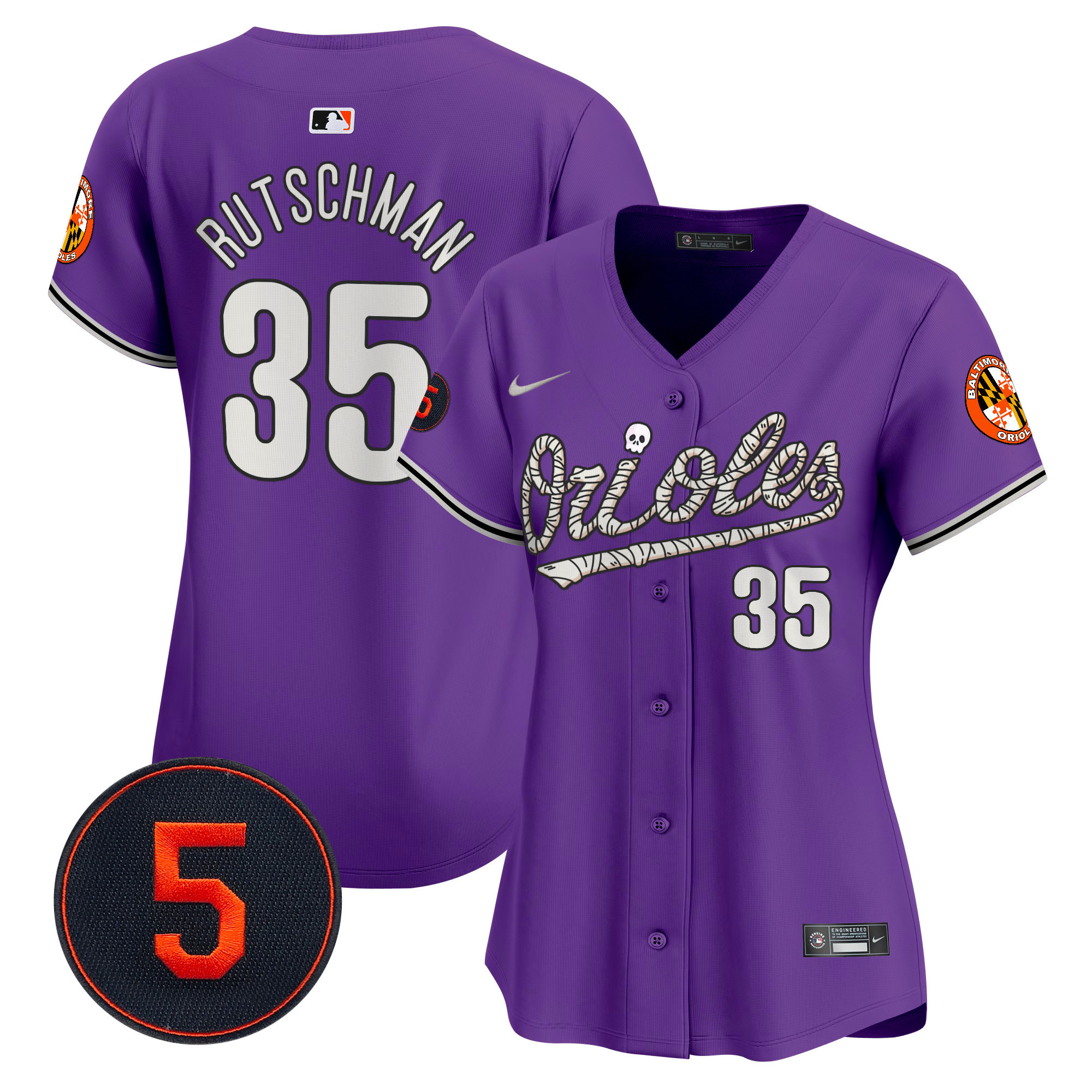Women’s Baltimore Orioles Halloween Vapor Premier Limited Jersey - All Stitched