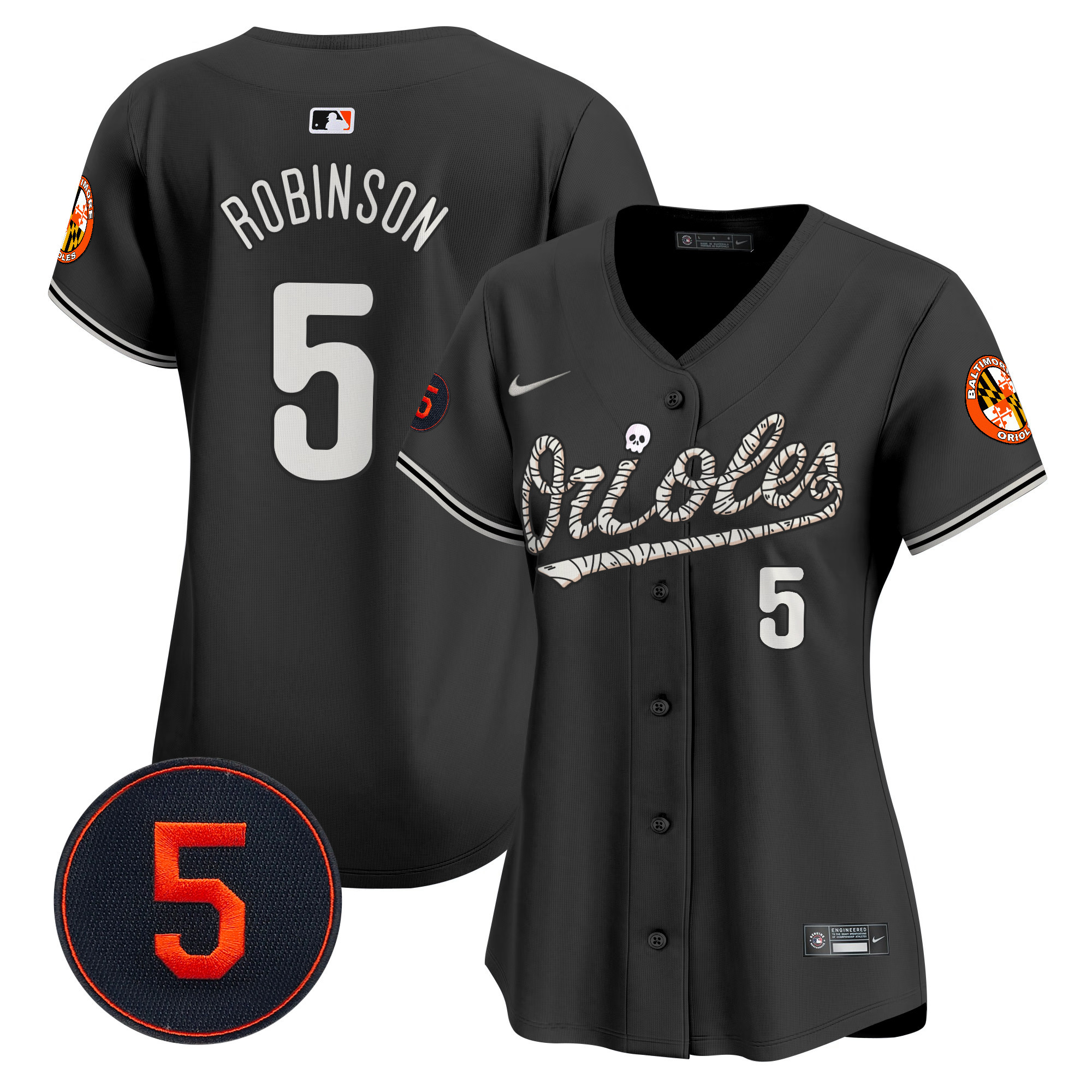 Women’s Baltimore Orioles Halloween Vapor Premier Limited Jersey - All Stitched
