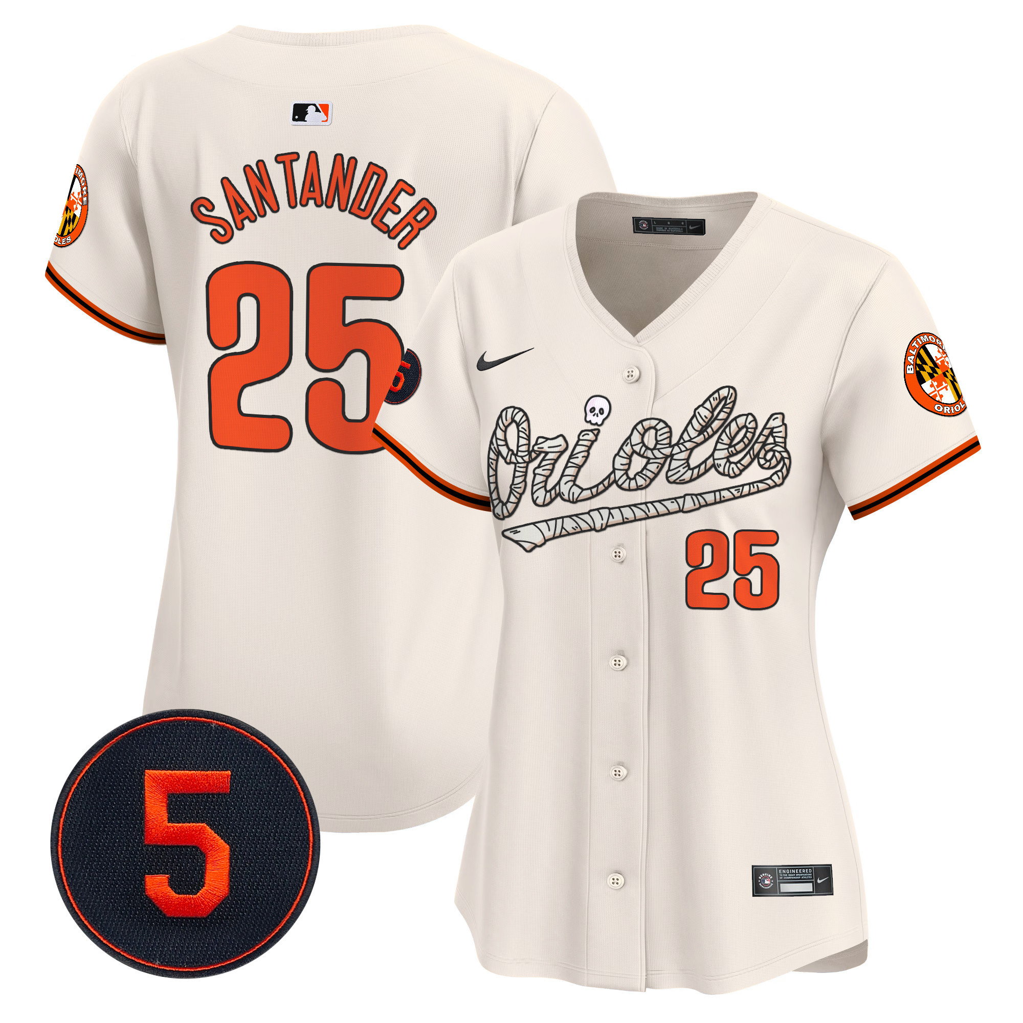 Women’s Baltimore Orioles Halloween Vapor Premier Limited Jersey - All Stitched