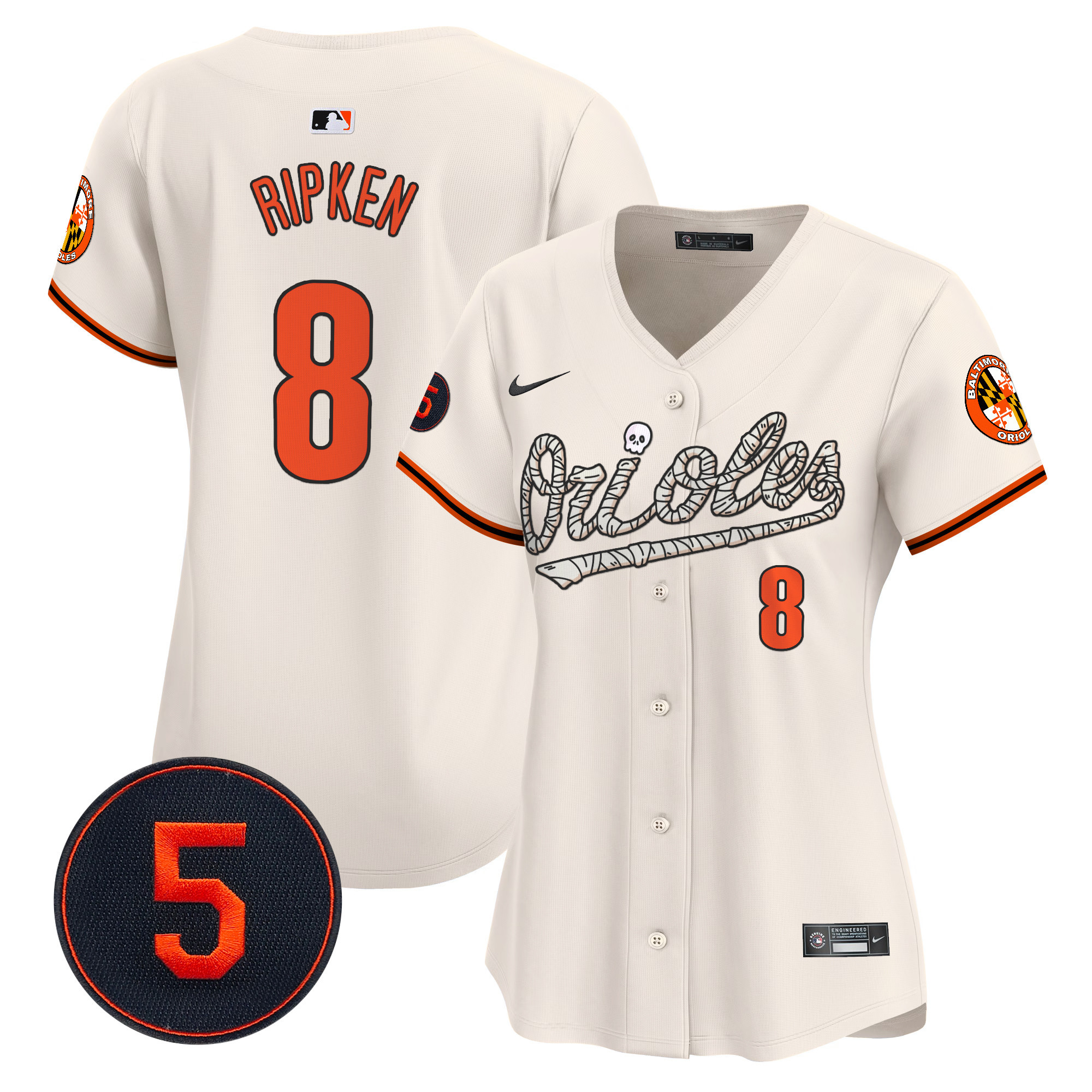 Women’s Baltimore Orioles Halloween Vapor Premier Limited Jersey - All Stitched