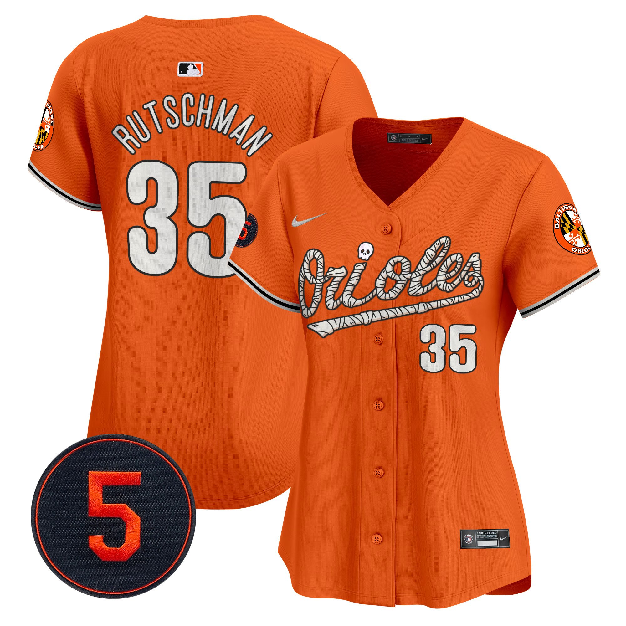 Women’s Baltimore Orioles Halloween Vapor Premier Limited Jersey - All Stitched