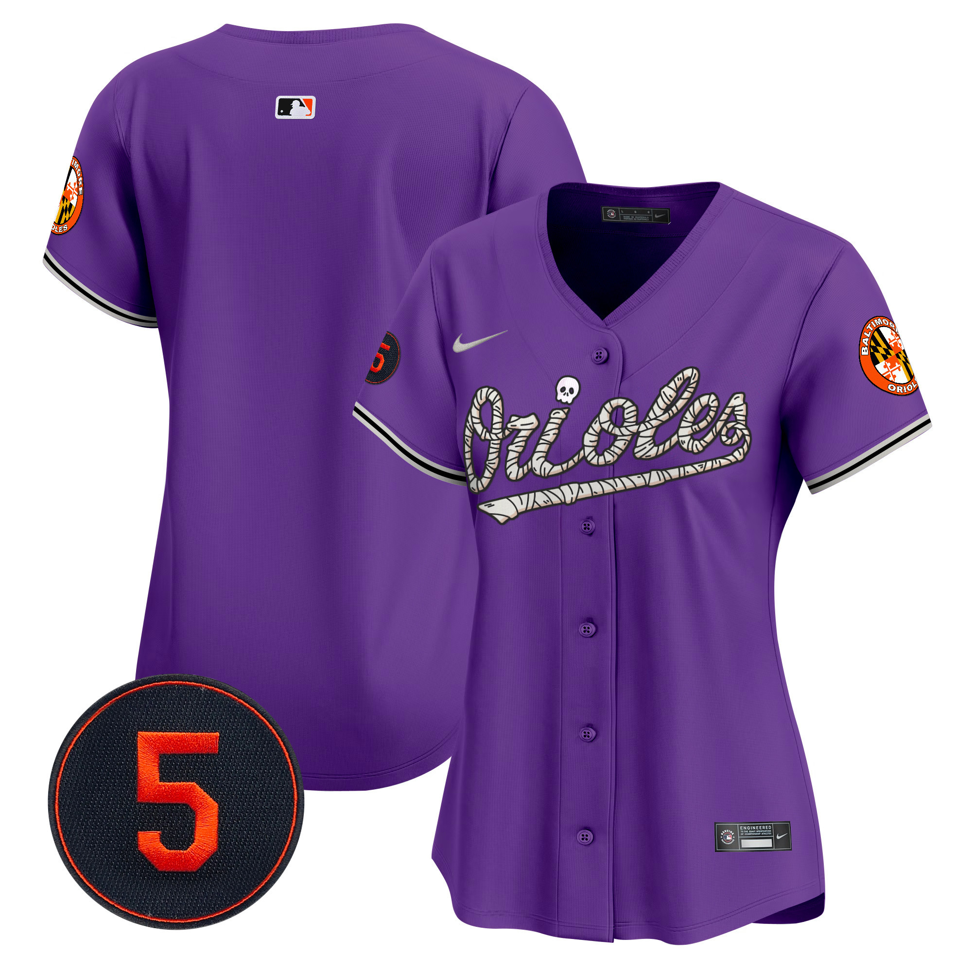 Women’s Baltimore Orioles Halloween Vapor Premier Limited Jersey - All Stitched