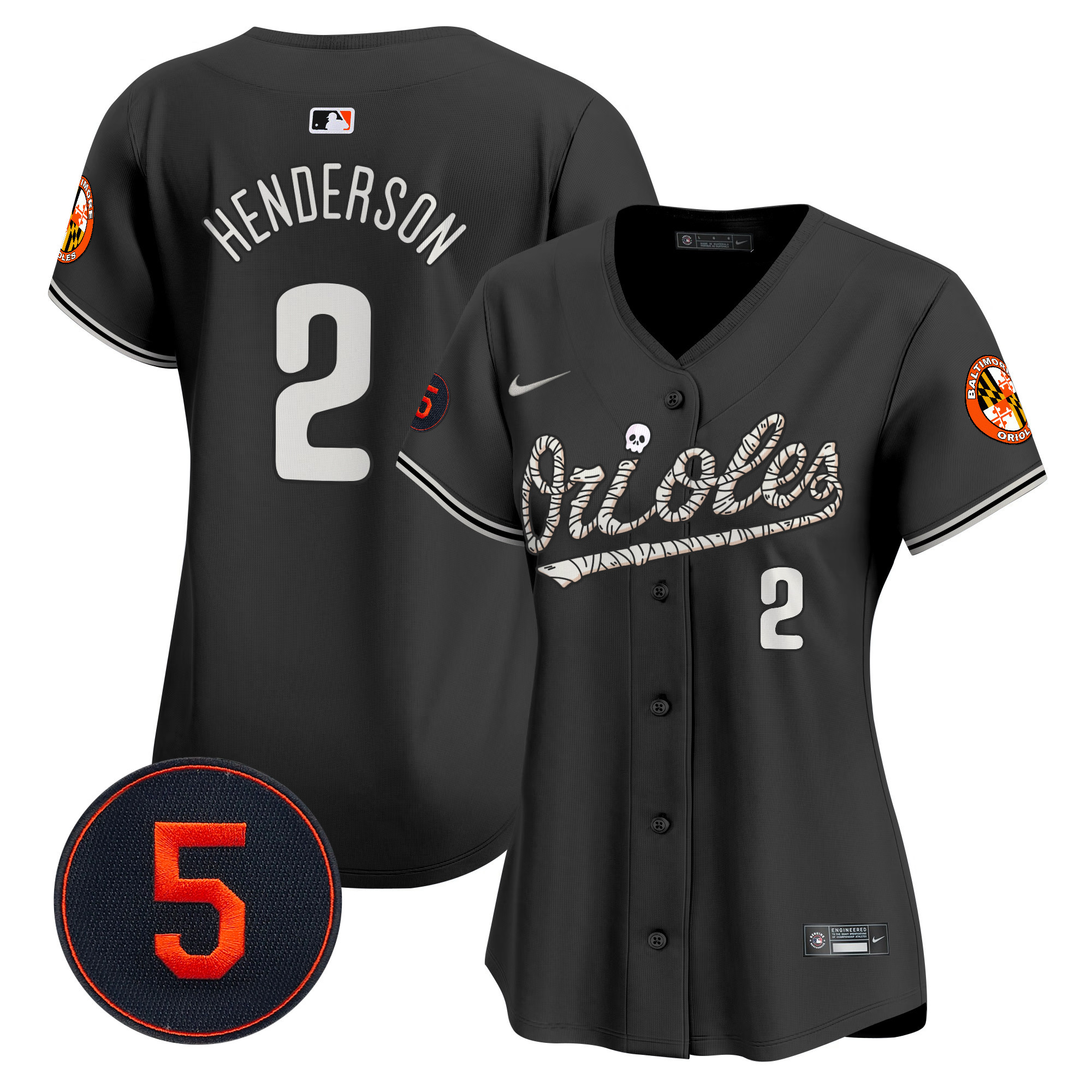 Women’s Baltimore Orioles Halloween Vapor Premier Limited Jersey - All Stitched