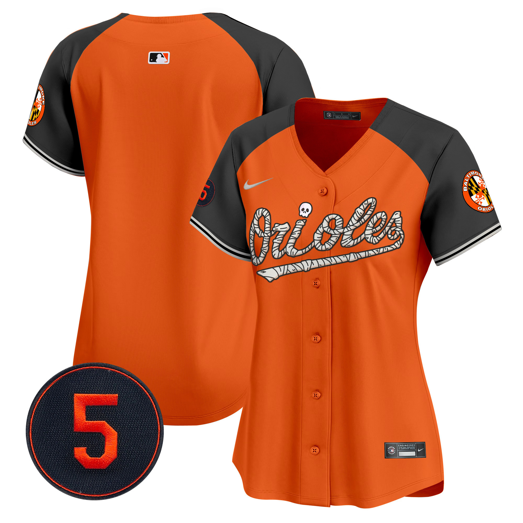 Women’s Baltimore Orioles Halloween Vapor Premier Limited Jersey - All Stitched