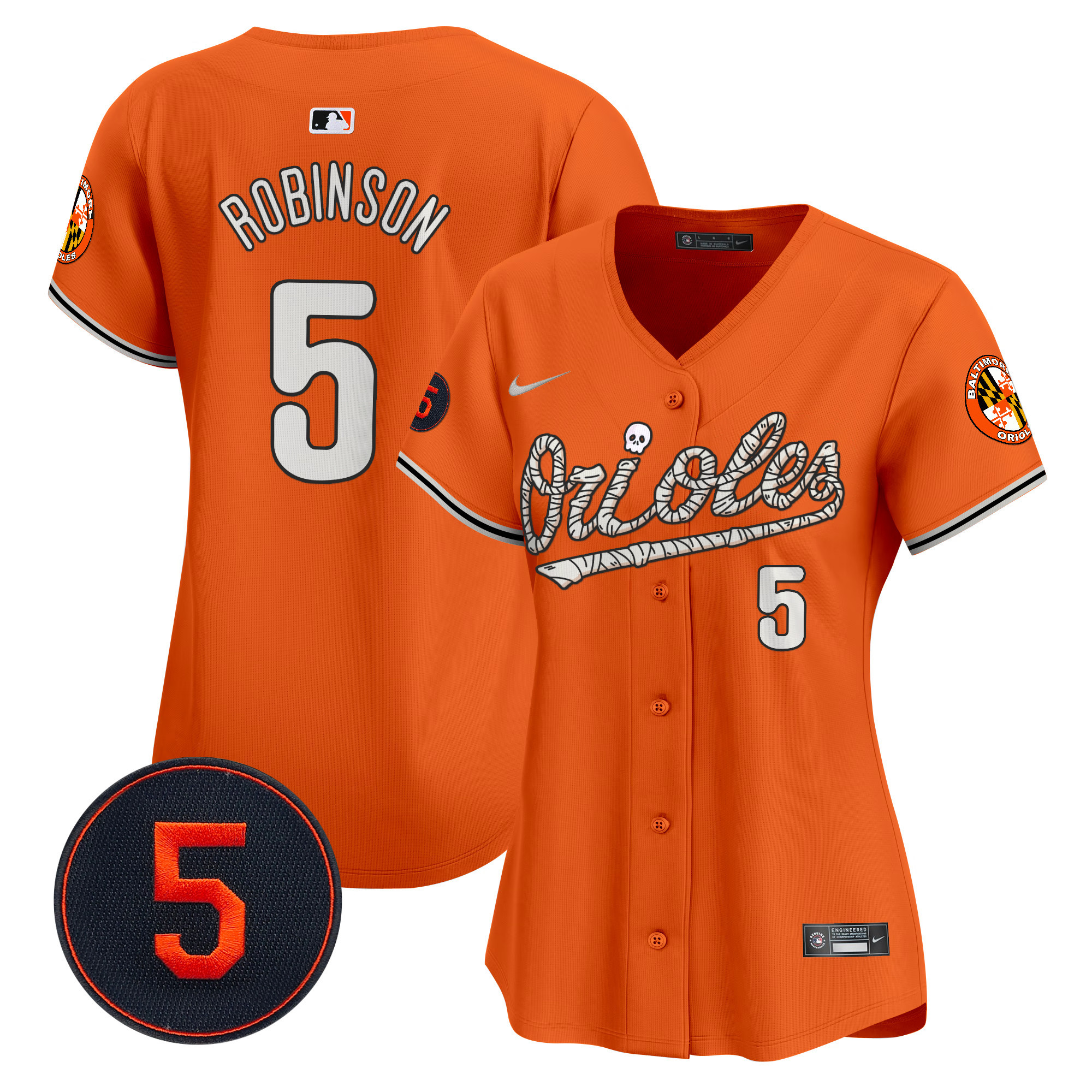 Women’s Baltimore Orioles Halloween Vapor Premier Limited Jersey - All Stitched