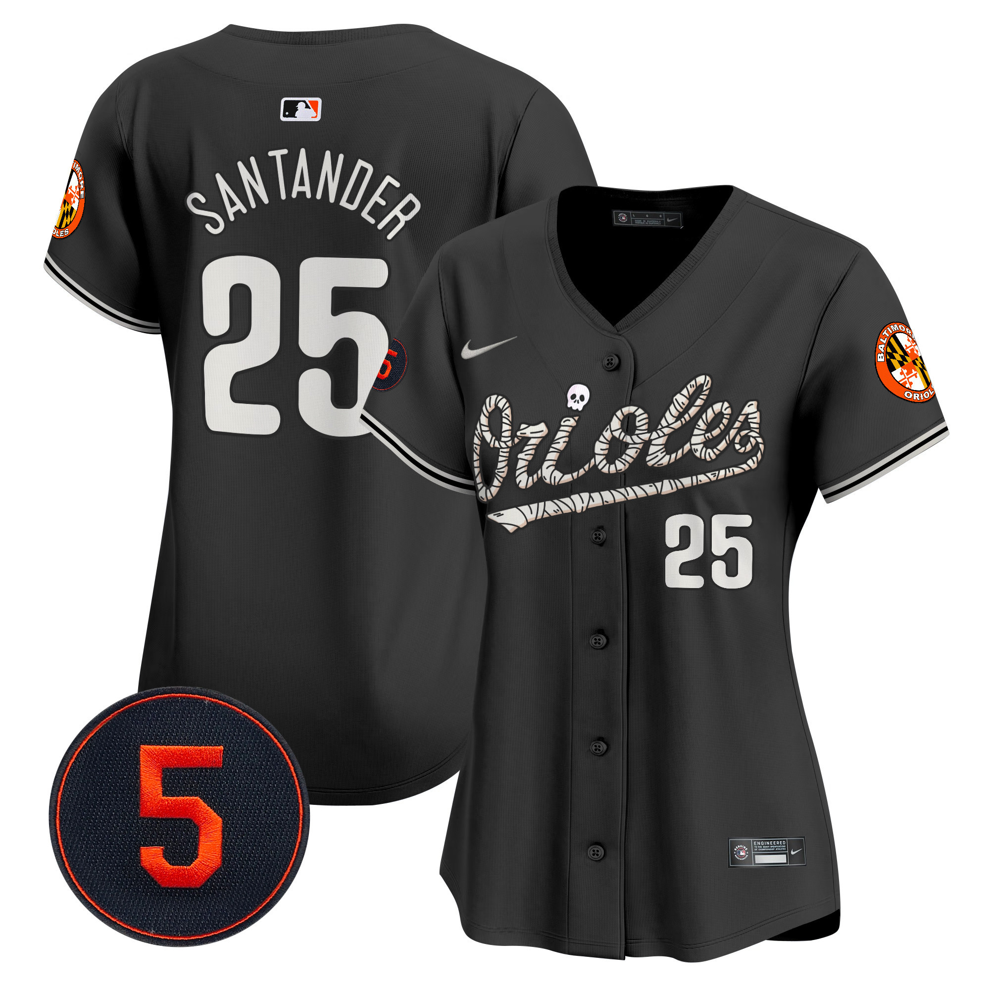 Women’s Baltimore Orioles Halloween Vapor Premier Limited Jersey - All Stitched