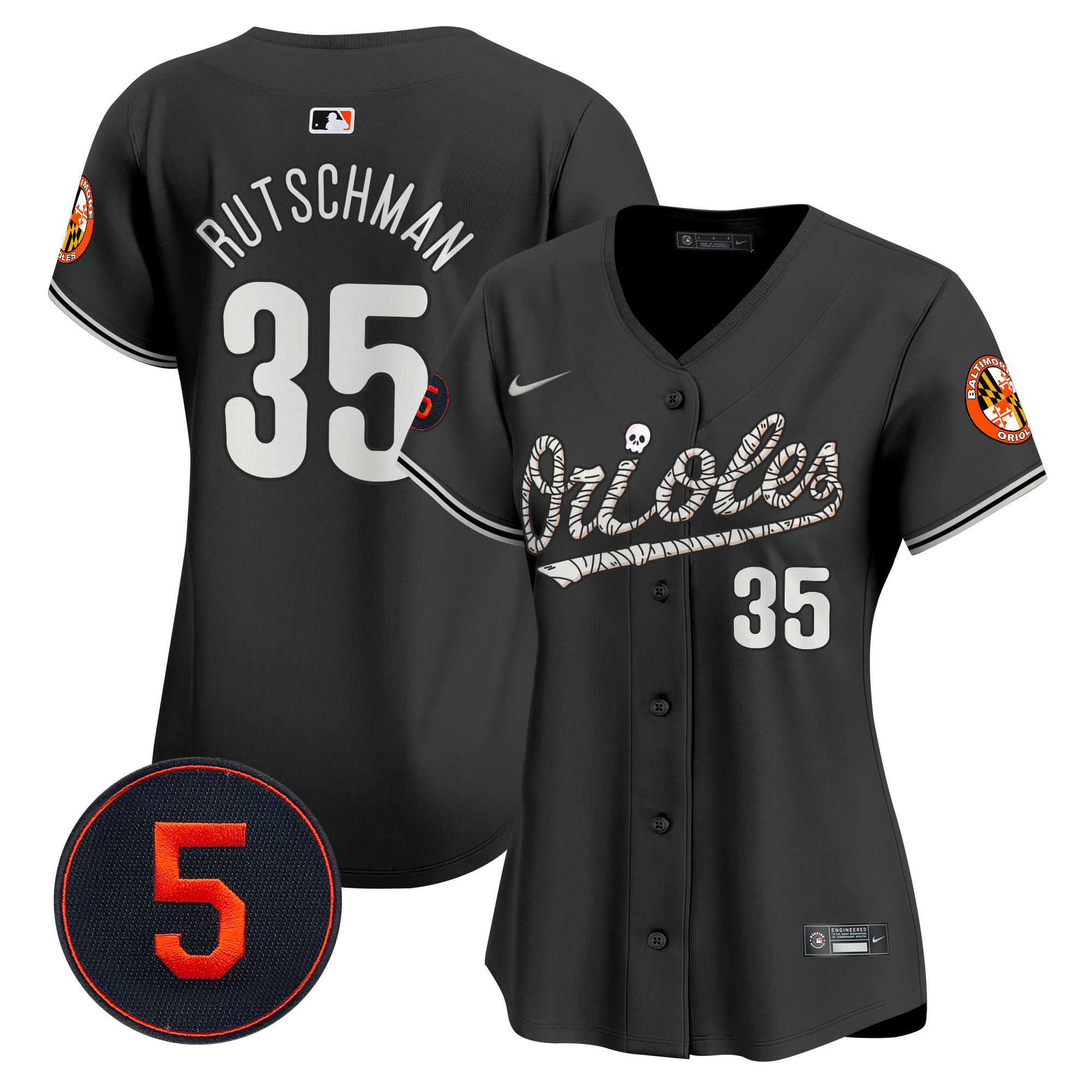 Women’s Baltimore Orioles Halloween Vapor Premier Limited Jersey - All Stitched