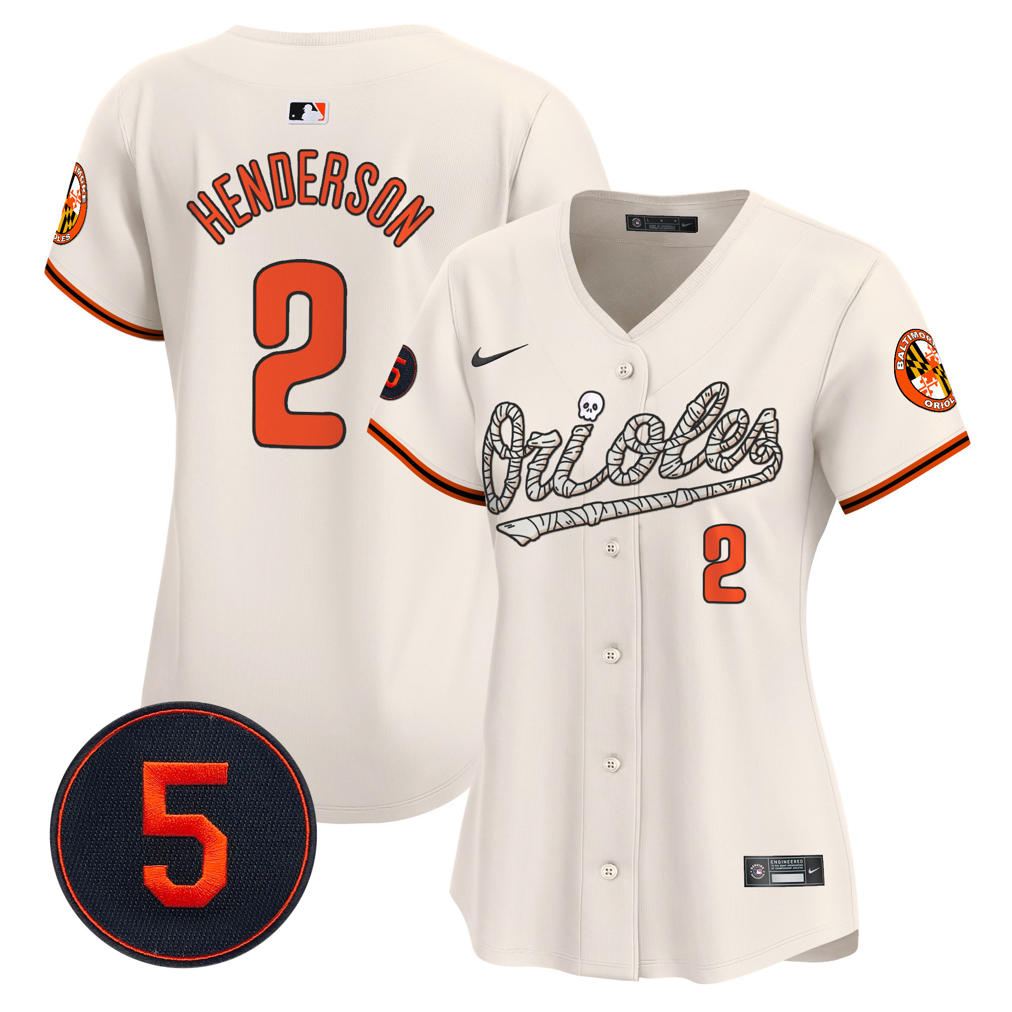 Women’s Baltimore Orioles Halloween Vapor Premier Limited Jersey - All Stitched