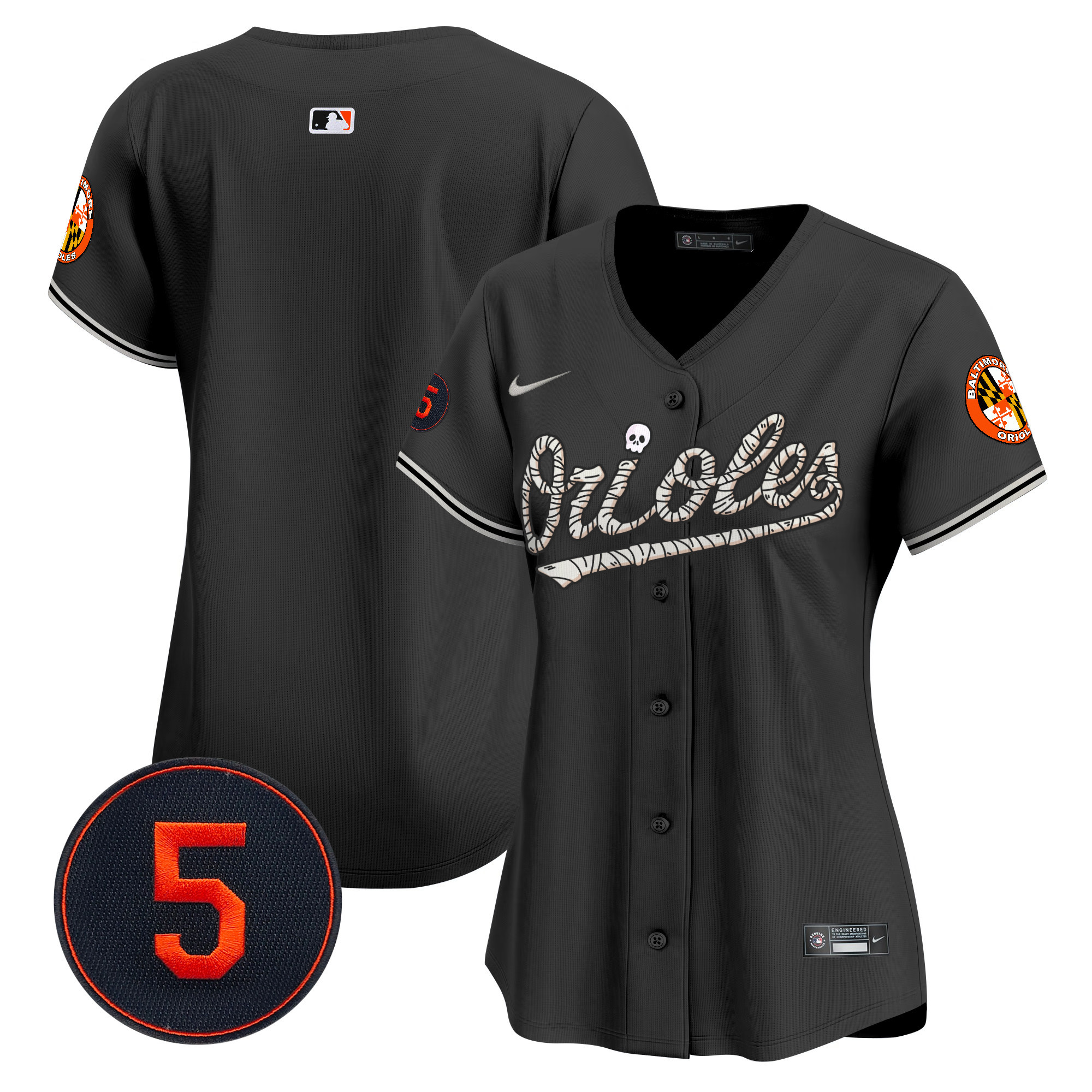 Women’s Baltimore Orioles Halloween Vapor Premier Limited Jersey - All Stitched