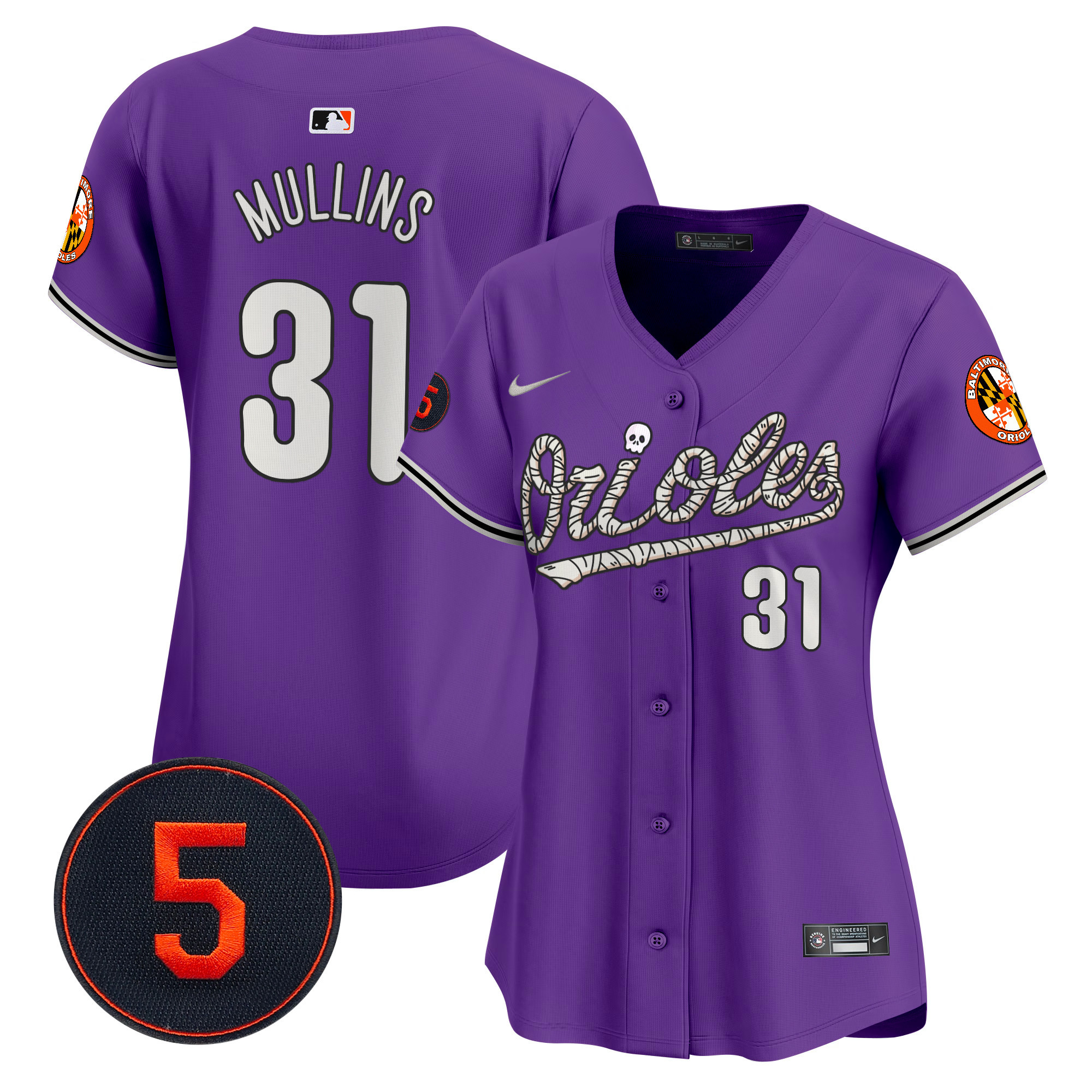 Women’s Baltimore Orioles Halloween Vapor Premier Limited Jersey - All Stitched
