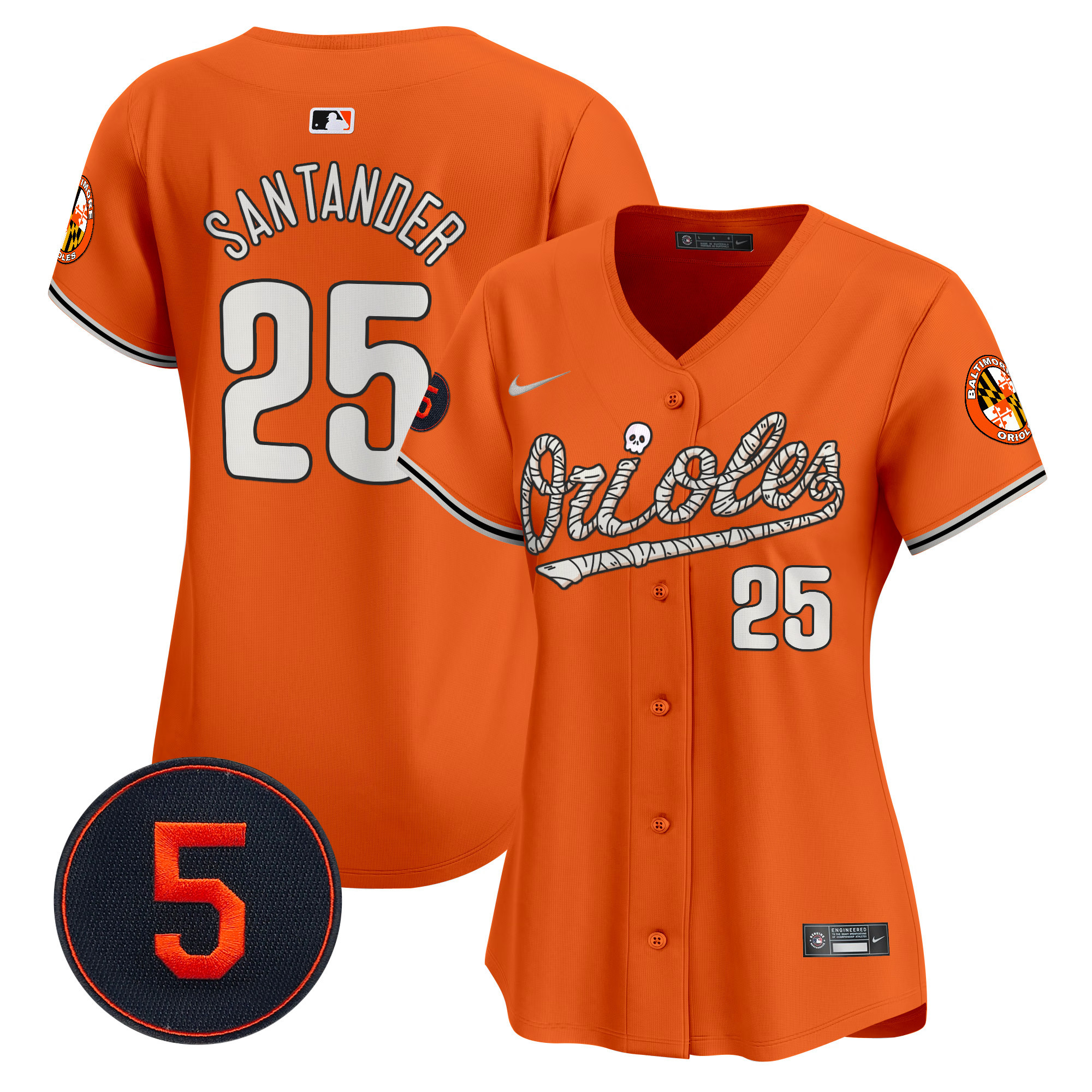 Women’s Baltimore Orioles Halloween Vapor Premier Limited Jersey - All Stitched