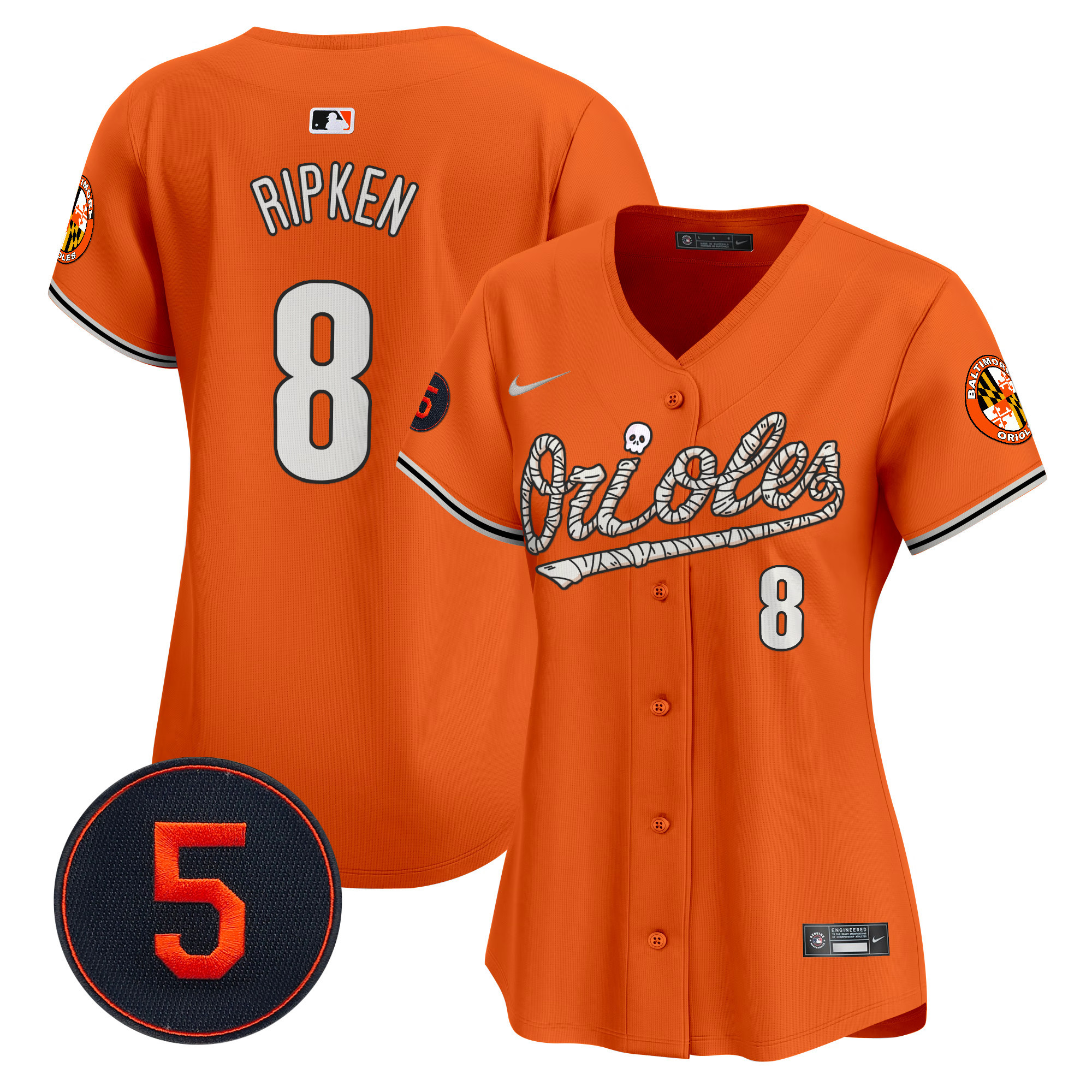 Women’s Baltimore Orioles Halloween Vapor Premier Limited Jersey - All Stitched