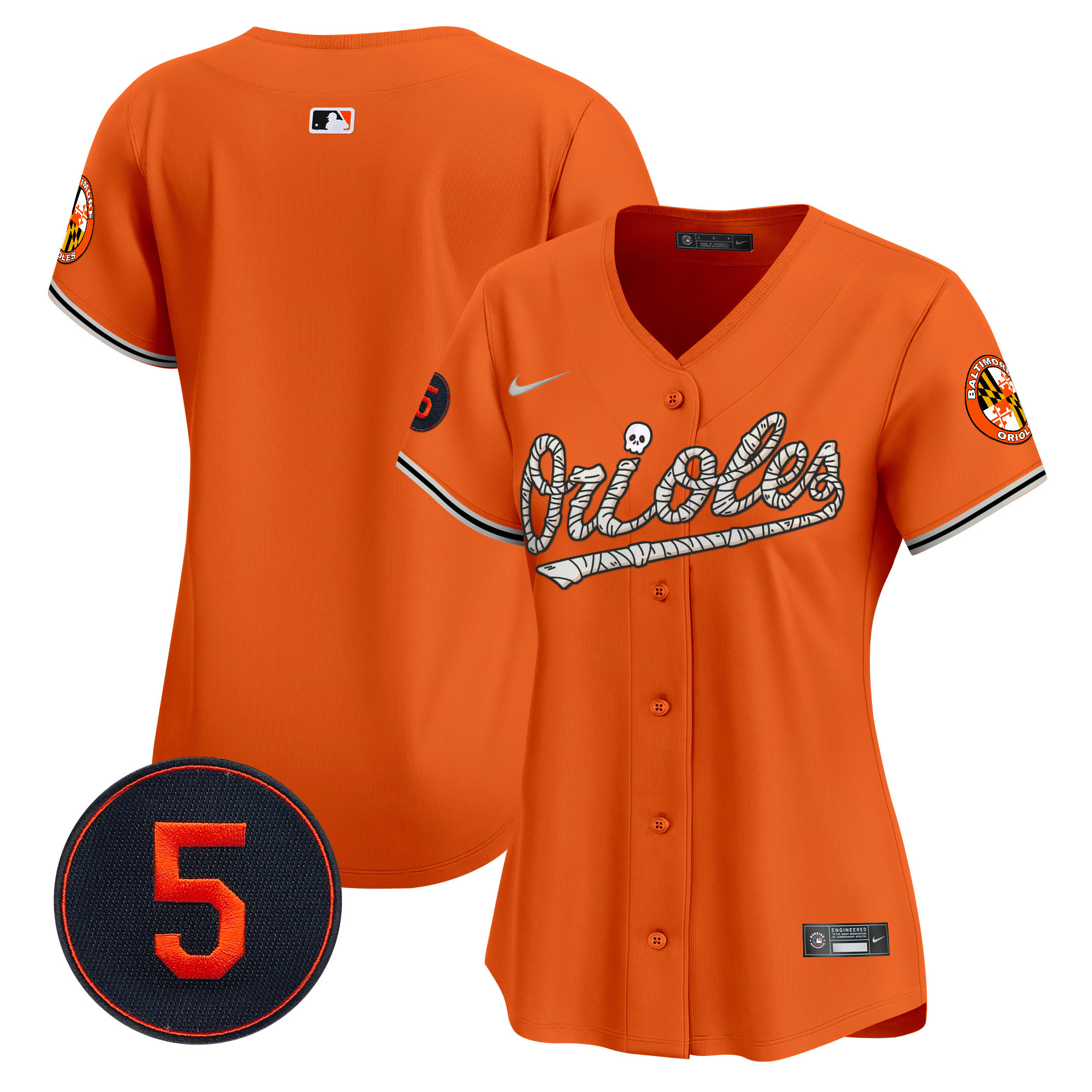 Women’s Baltimore Orioles Halloween Vapor Premier Limited Jersey - All Stitched