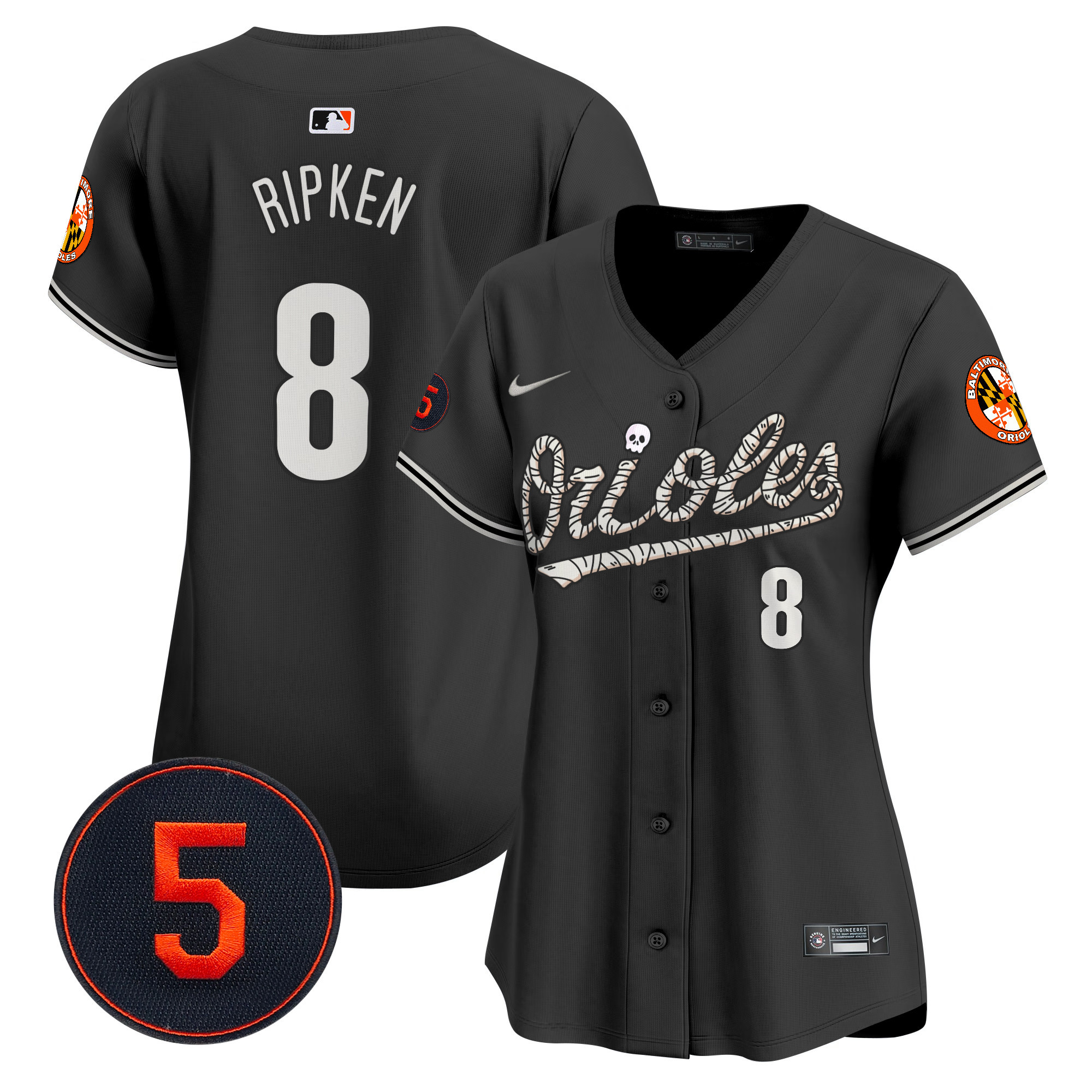 Women’s Baltimore Orioles Halloween Vapor Premier Limited Jersey - All Stitched
