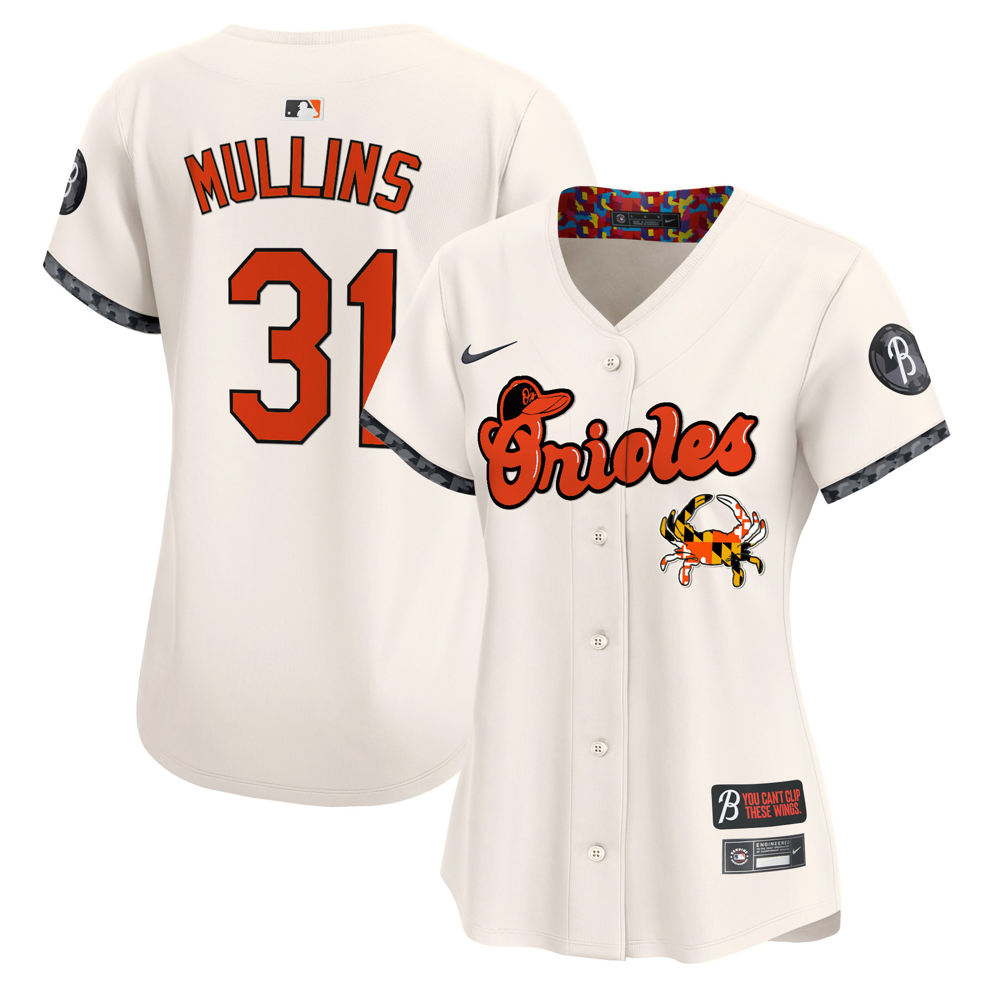 Women's Baltimore Orioles Maryland Blue Crab Vapor Premier Limited Jersey - All Stitched
