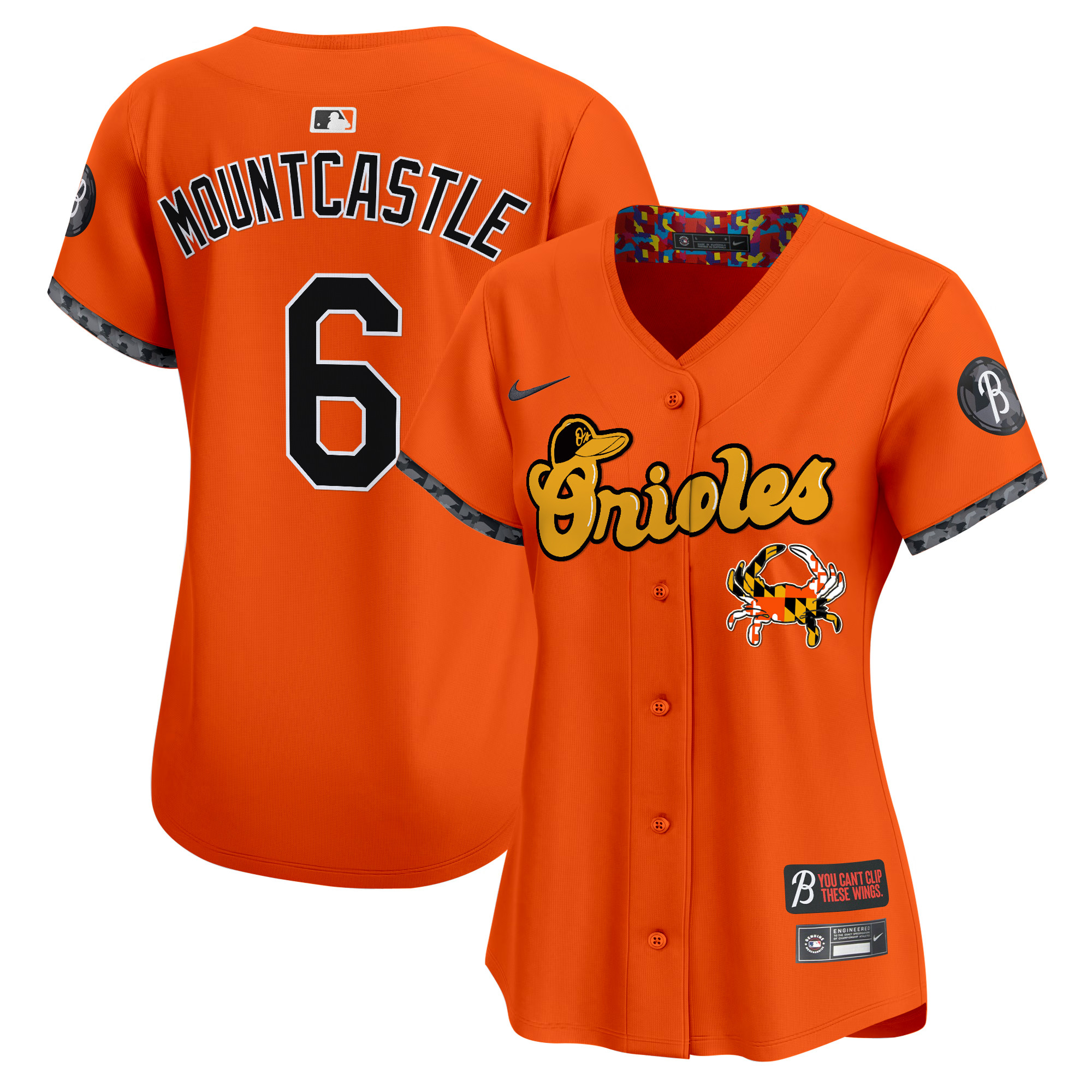 Women's Baltimore Orioles Maryland Blue Crab Vapor Premier Limited Jersey - All Stitched