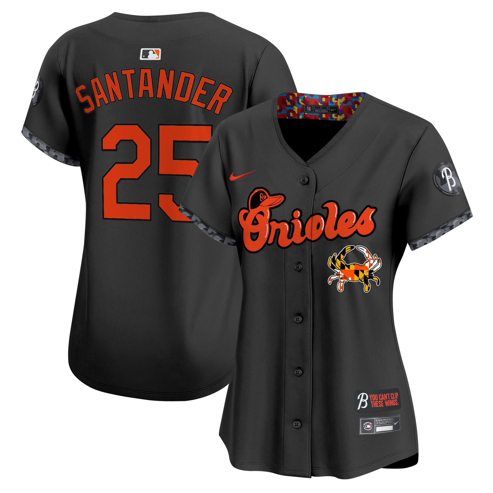 Women's Baltimore Orioles Maryland Blue Crab Vapor Premier Limited Jersey - All Stitched