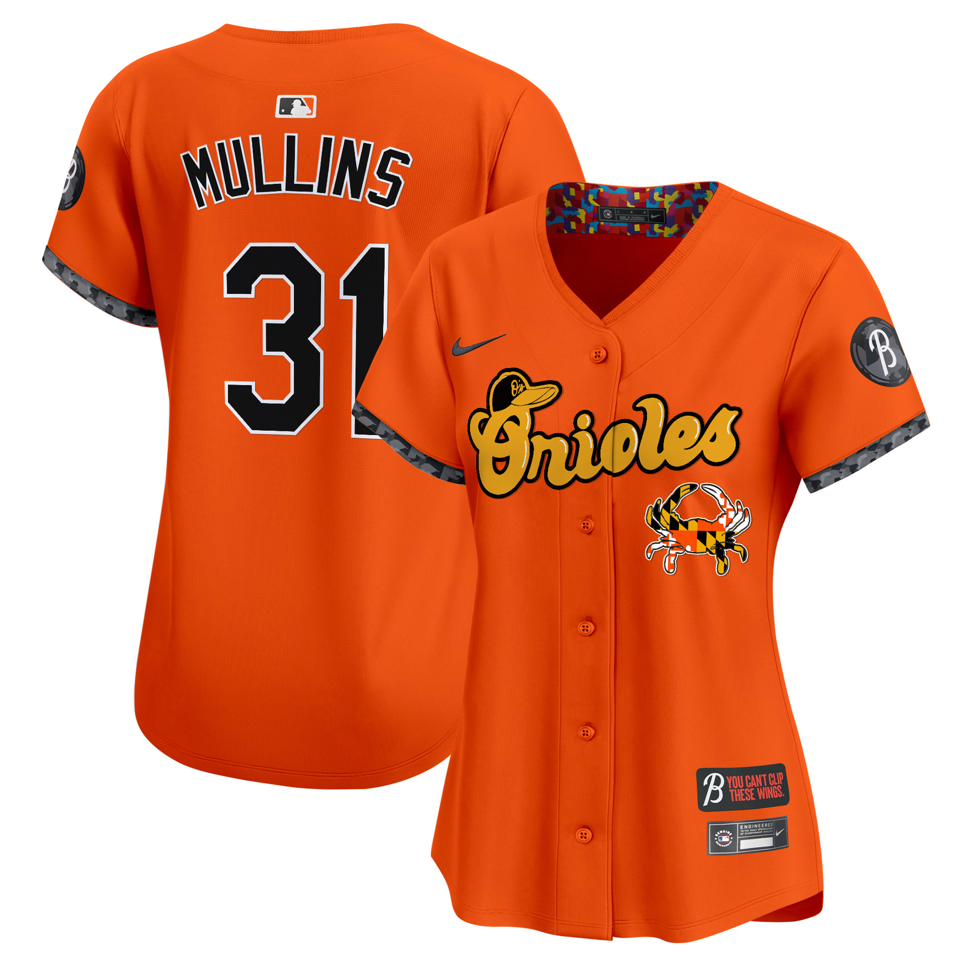 Women's Baltimore Orioles Maryland Blue Crab Vapor Premier Limited Jersey - All Stitched