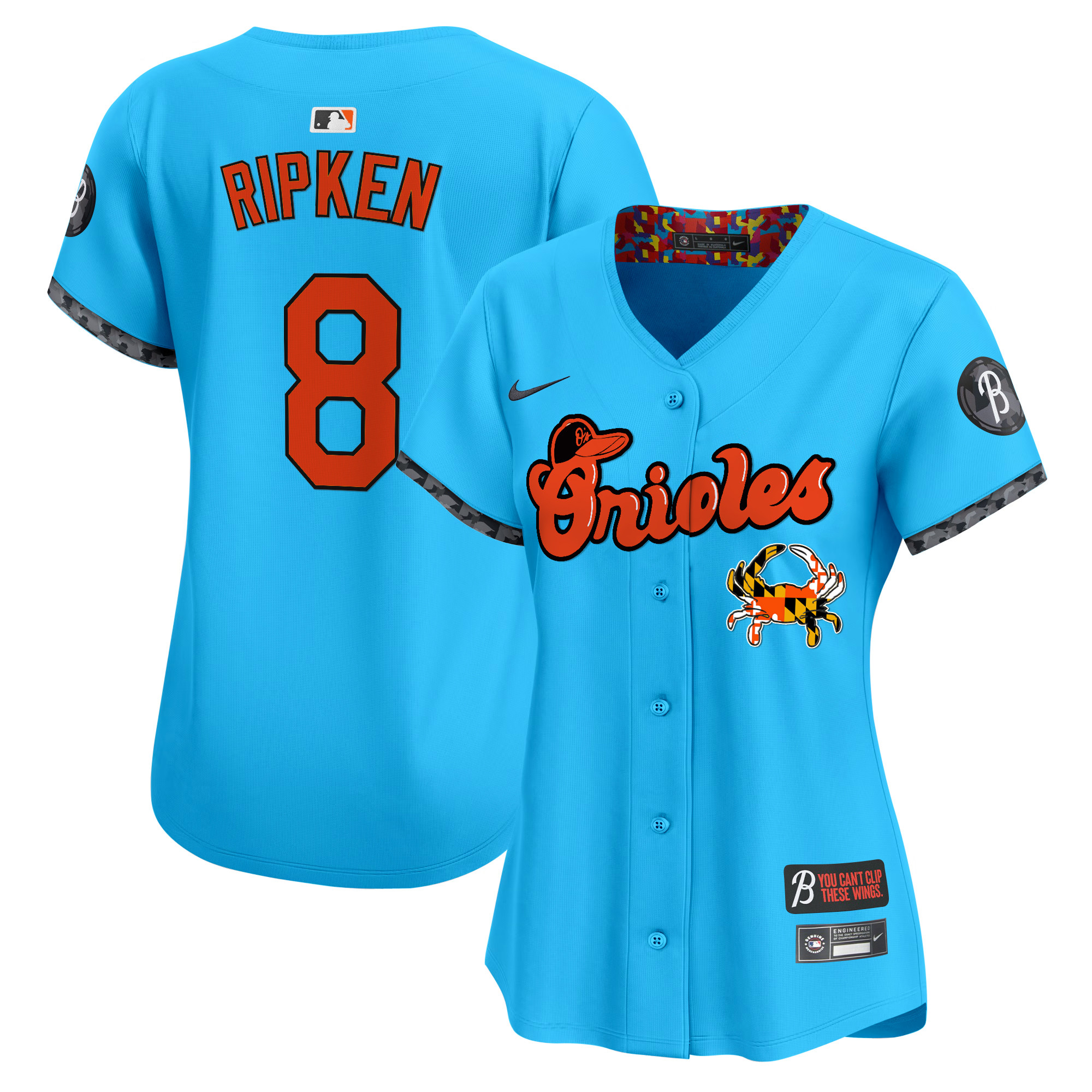 Women's Baltimore Orioles Maryland Blue Crab Vapor Premier Limited Jersey - All Stitched