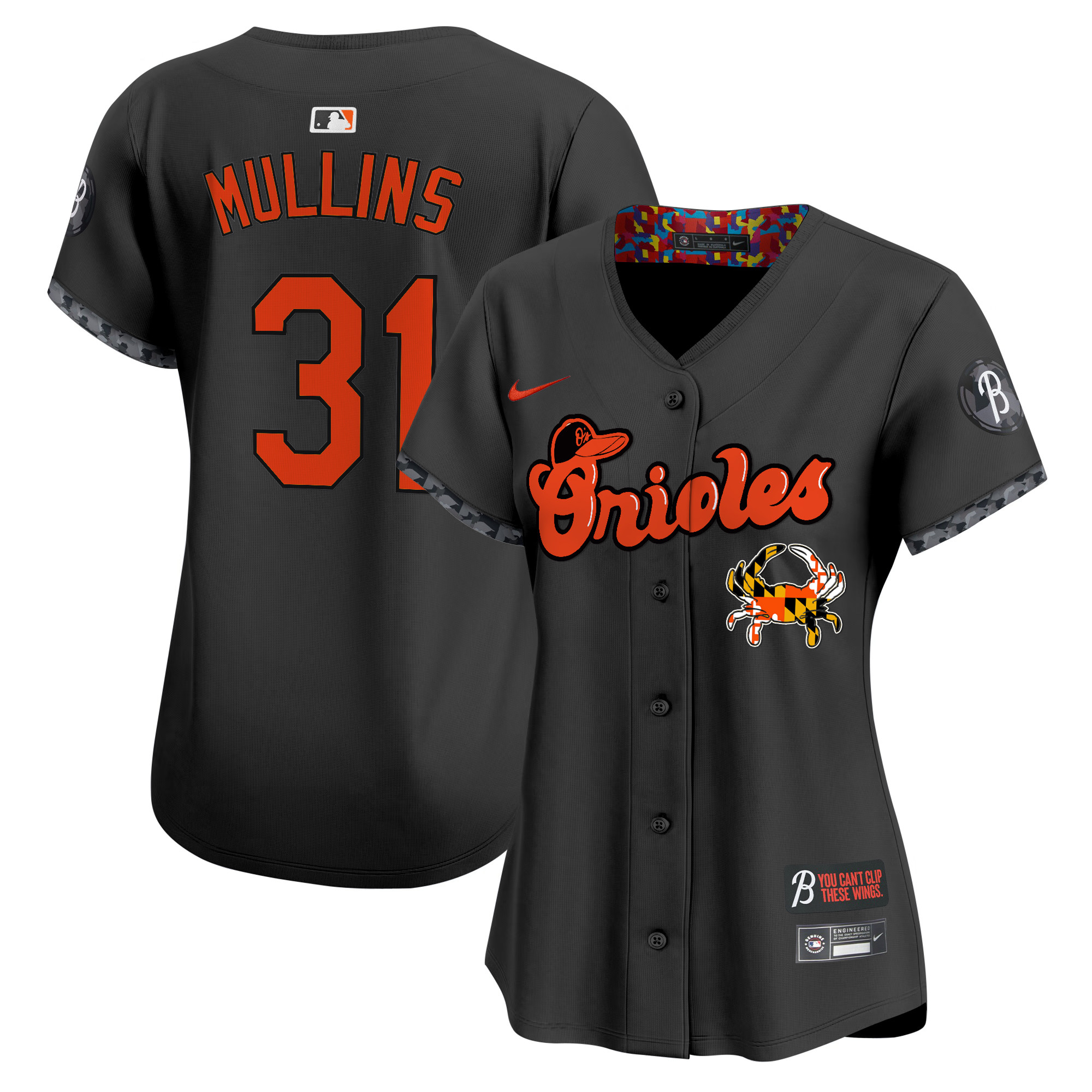 Women's Baltimore Orioles Maryland Blue Crab Vapor Premier Limited Jersey - All Stitched