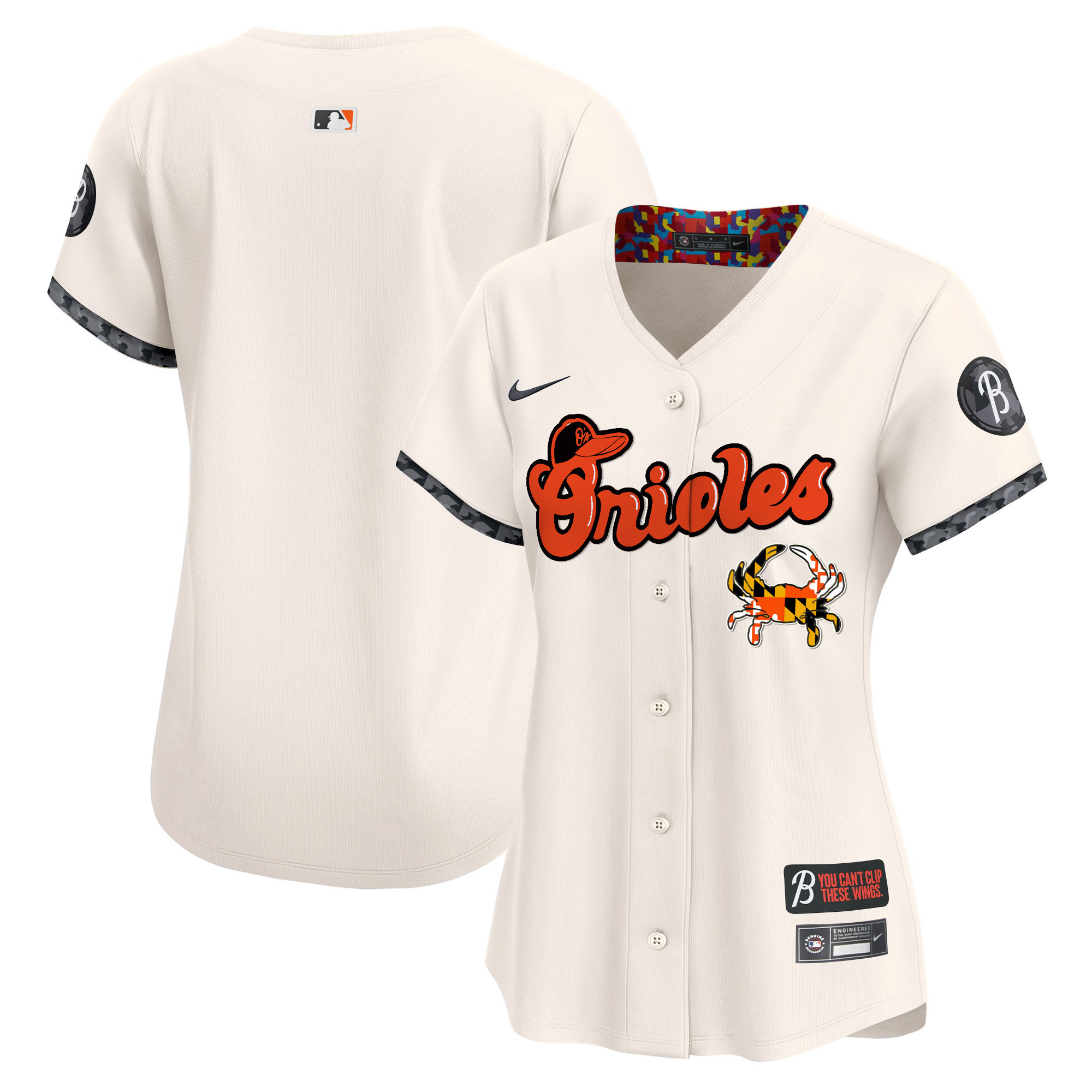 Women's Baltimore Orioles Maryland Blue Crab Vapor Premier Limited Jersey - All Stitched