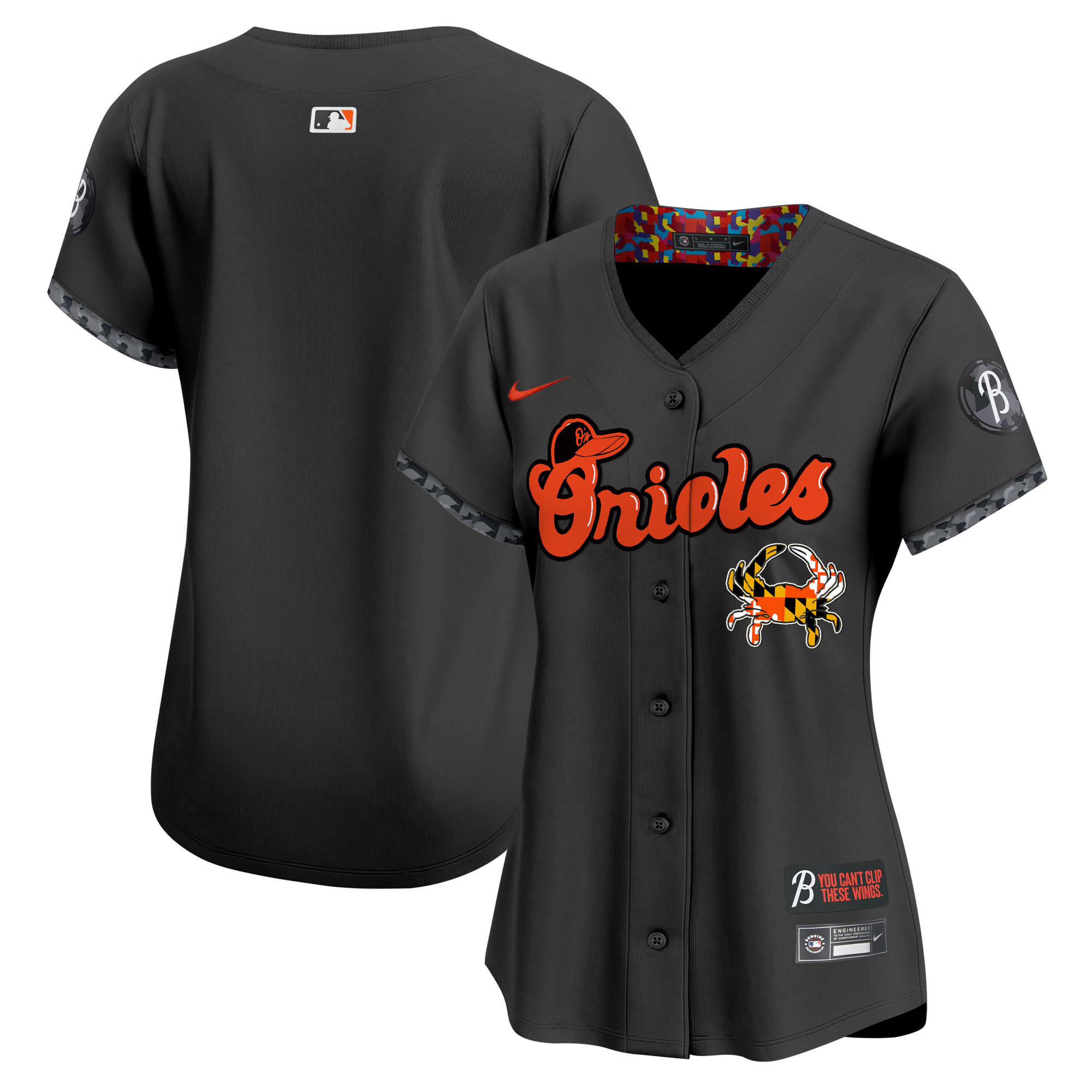 Women's Baltimore Orioles Maryland Blue Crab Vapor Premier Limited Jersey - All Stitched