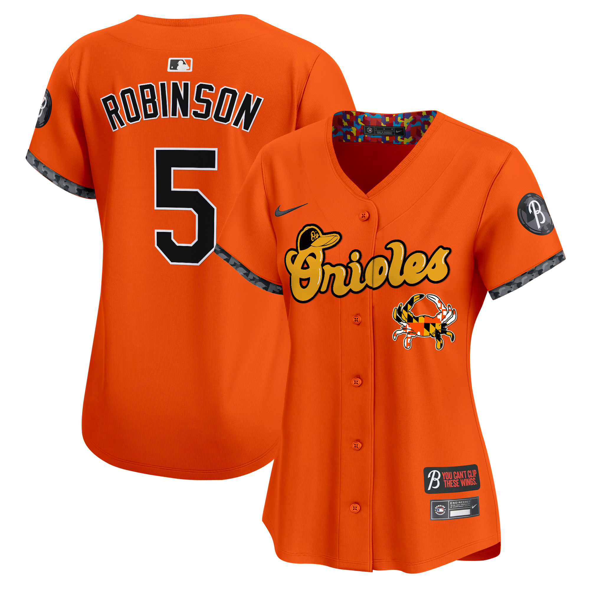 Women's Baltimore Orioles Maryland Blue Crab Vapor Premier Limited Jersey - All Stitched