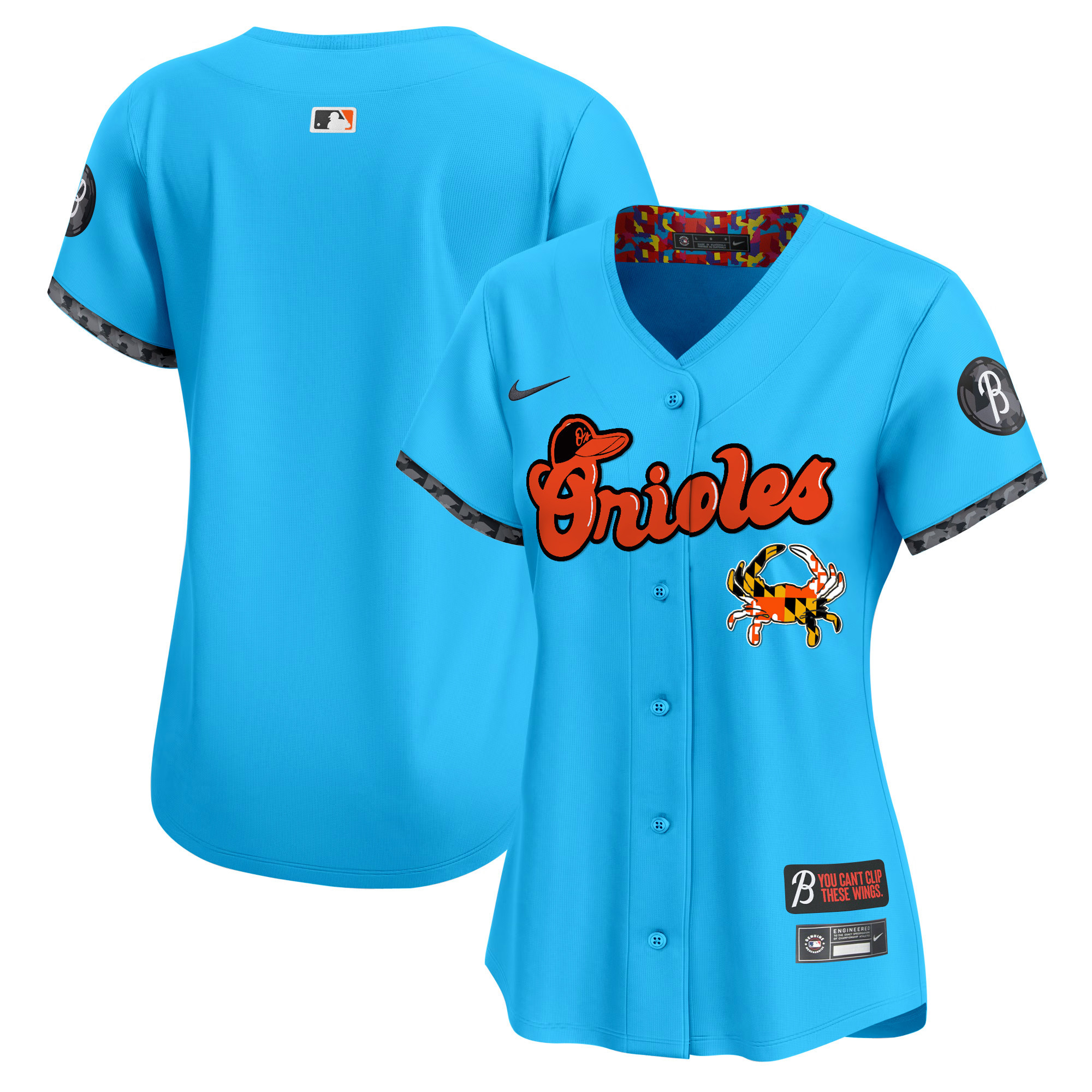 Women's Baltimore Orioles Maryland Blue Crab Vapor Premier Limited Jersey - All Stitched