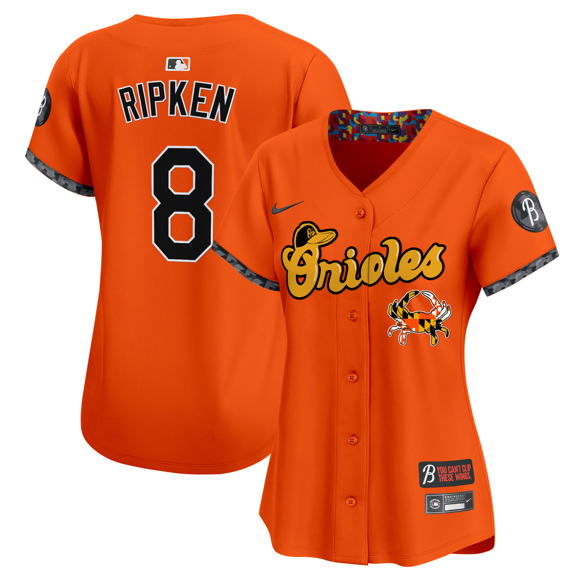Women's Baltimore Orioles Maryland Blue Crab Vapor Premier Limited Jersey - All Stitched