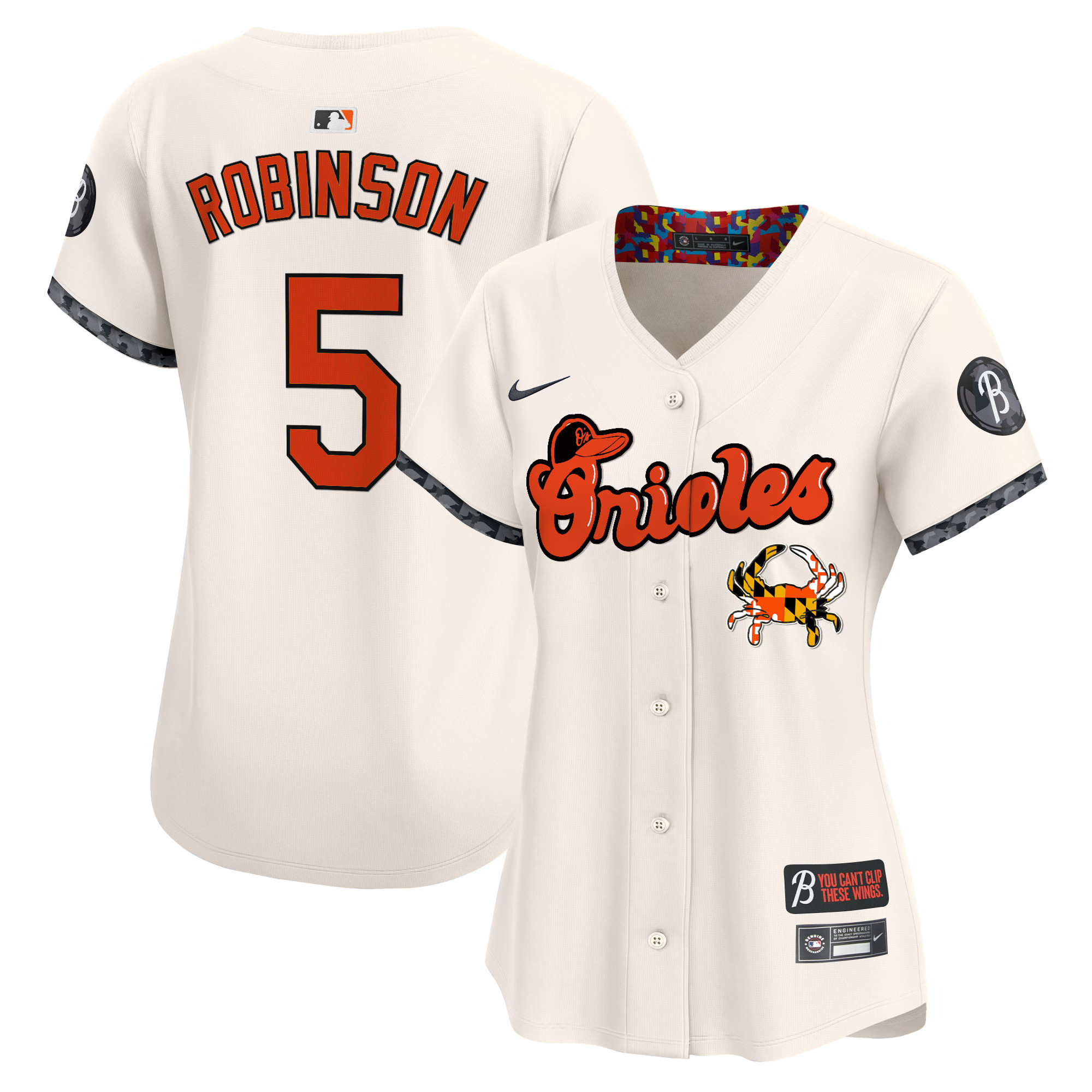 Women's Baltimore Orioles Maryland Blue Crab Vapor Premier Limited Jersey - All Stitched